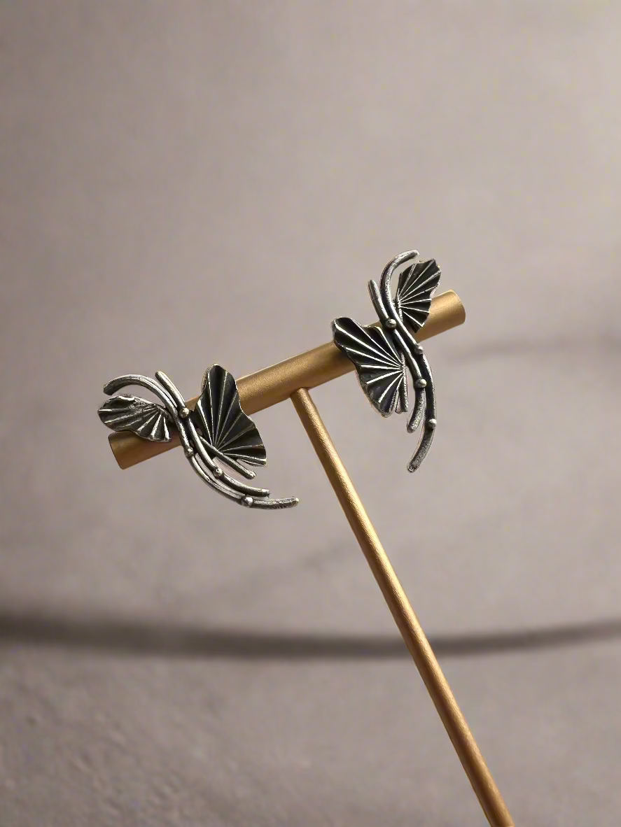 Oxidized Butterfly Studs - Kolor Rhythms