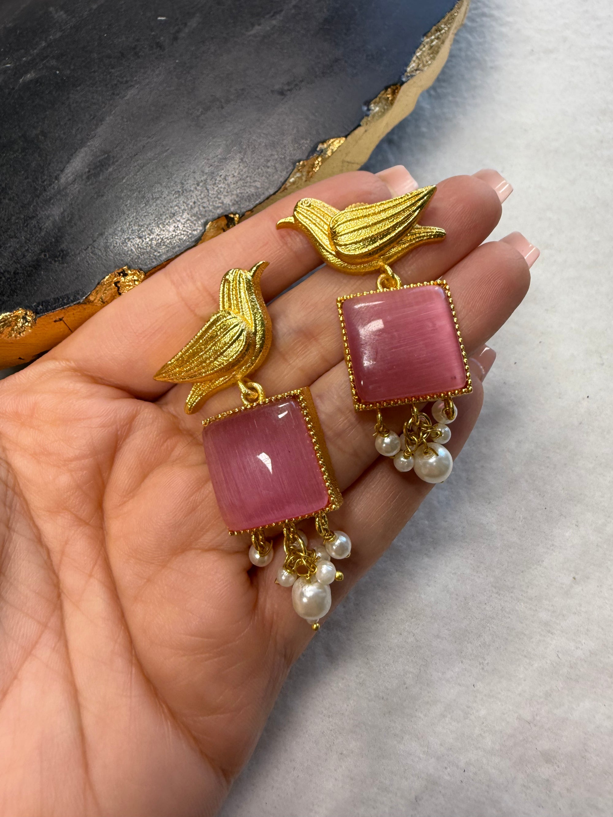 Square Birdy - Pink