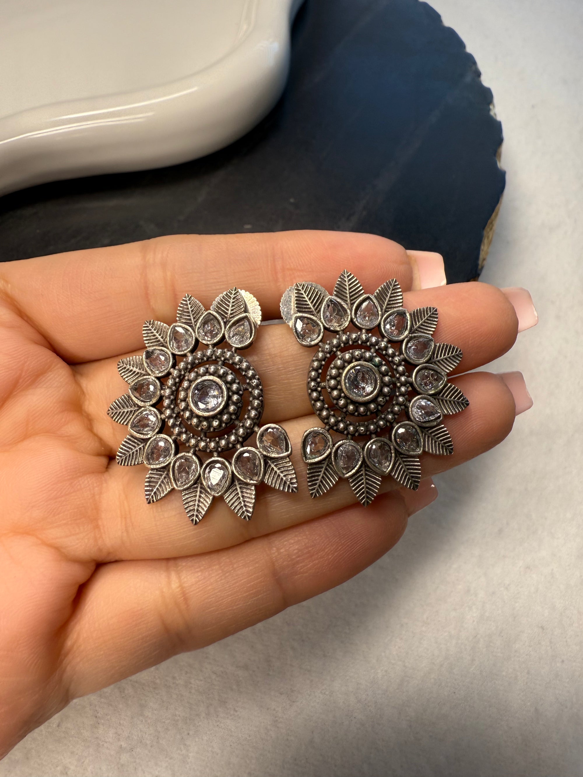 Moon Flower Studs