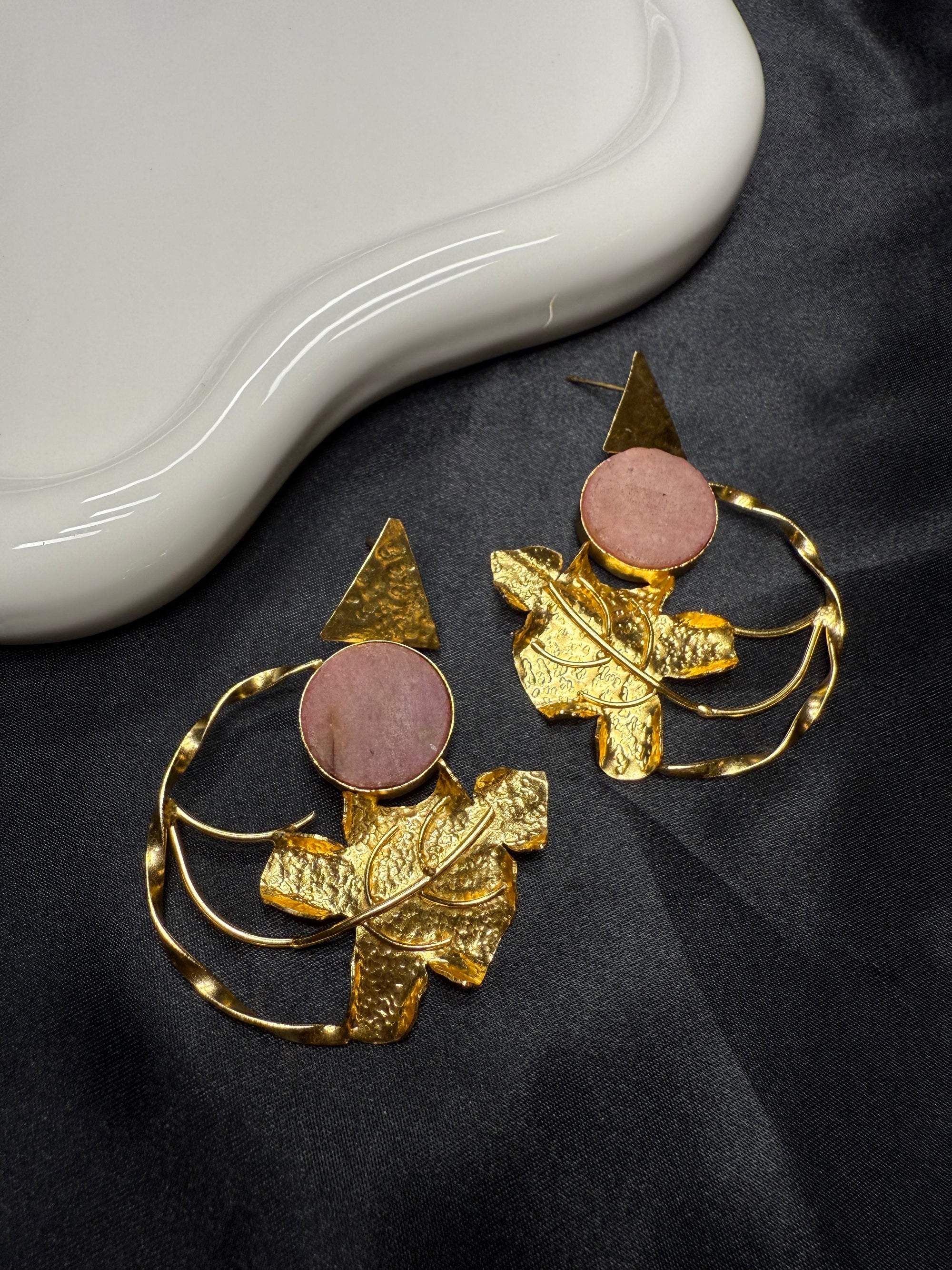 Leaf Stone Earrings