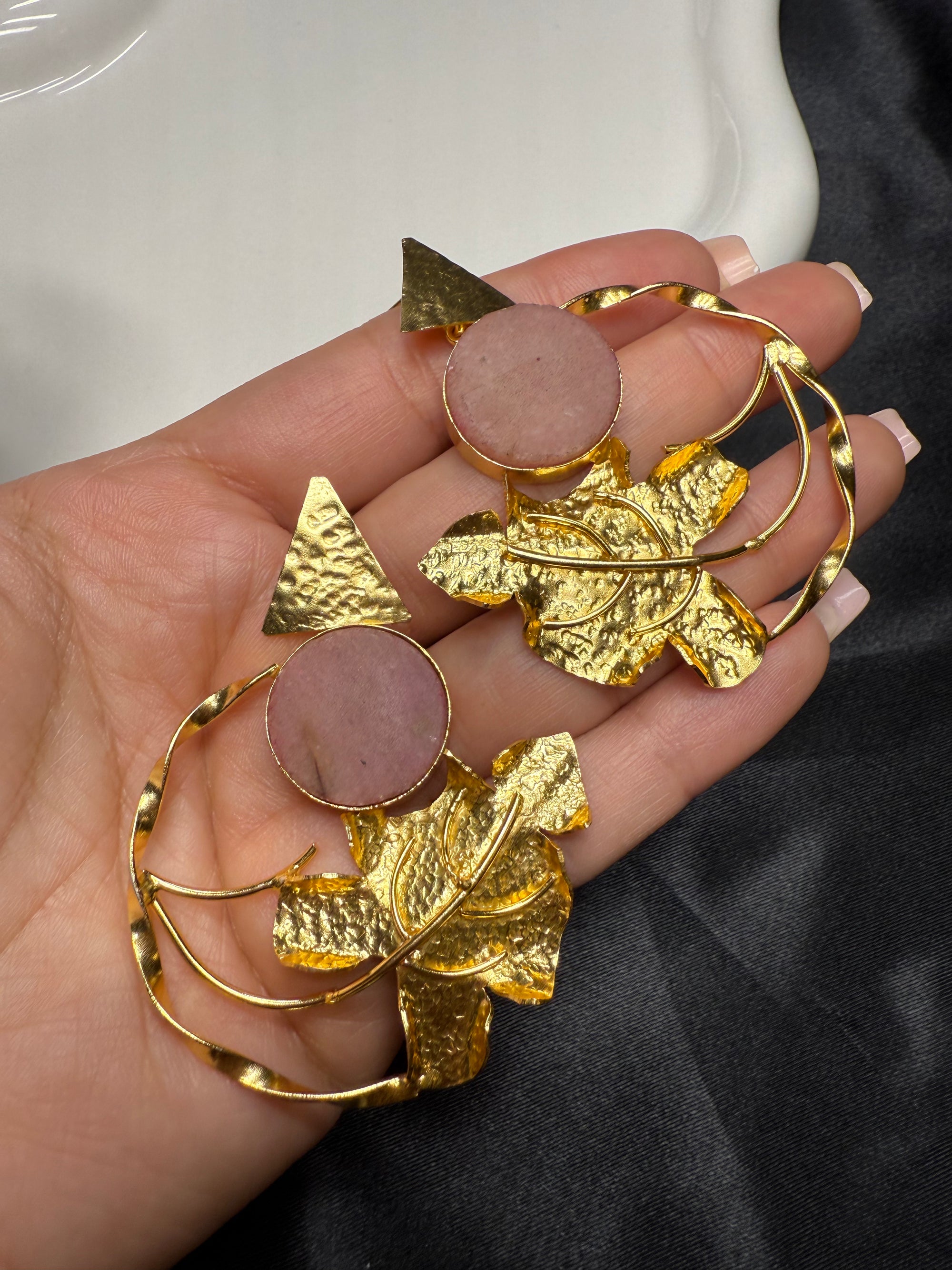 Leaf Stone Earrings
