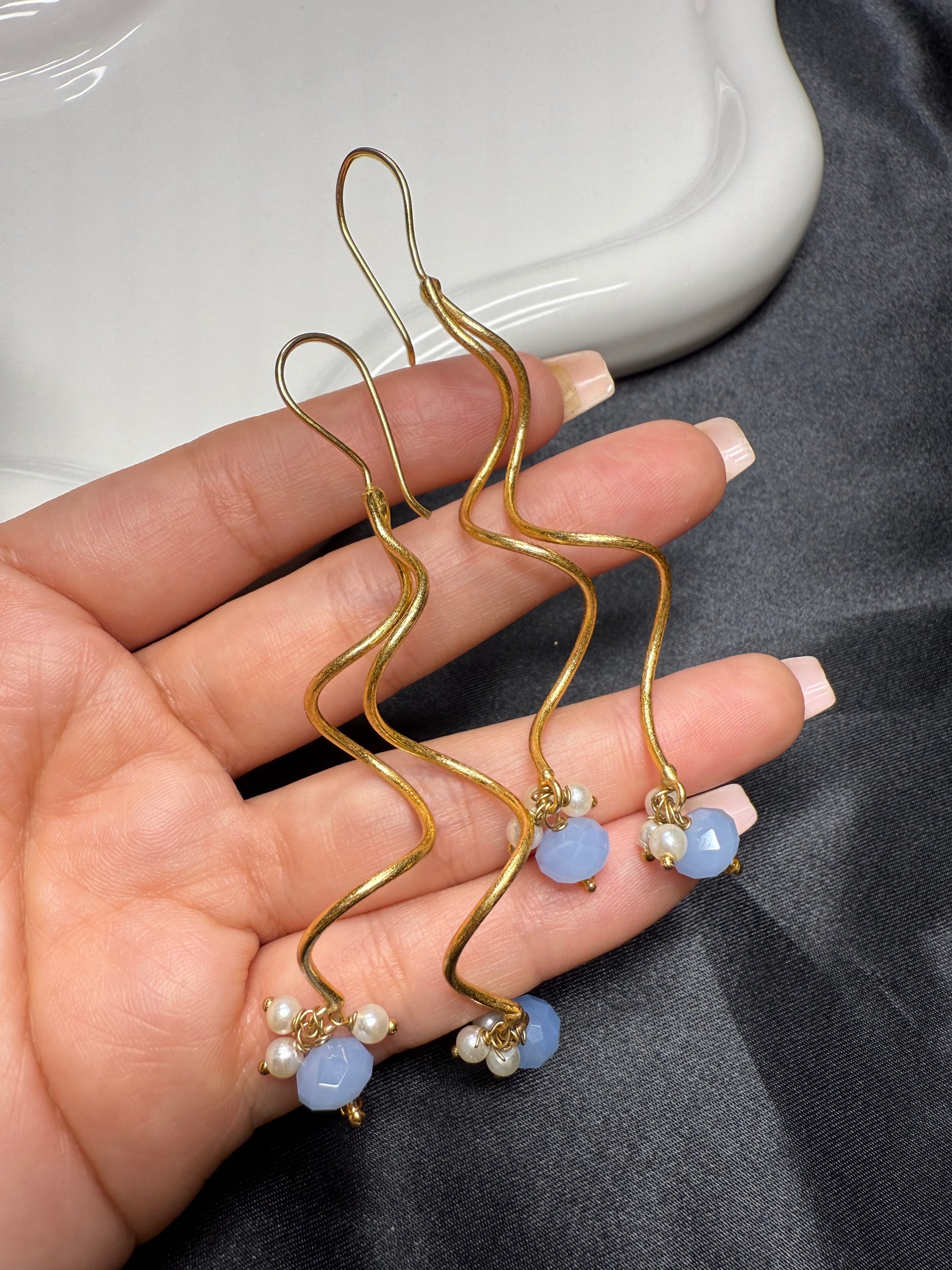 Light Spiral Blue Hangings