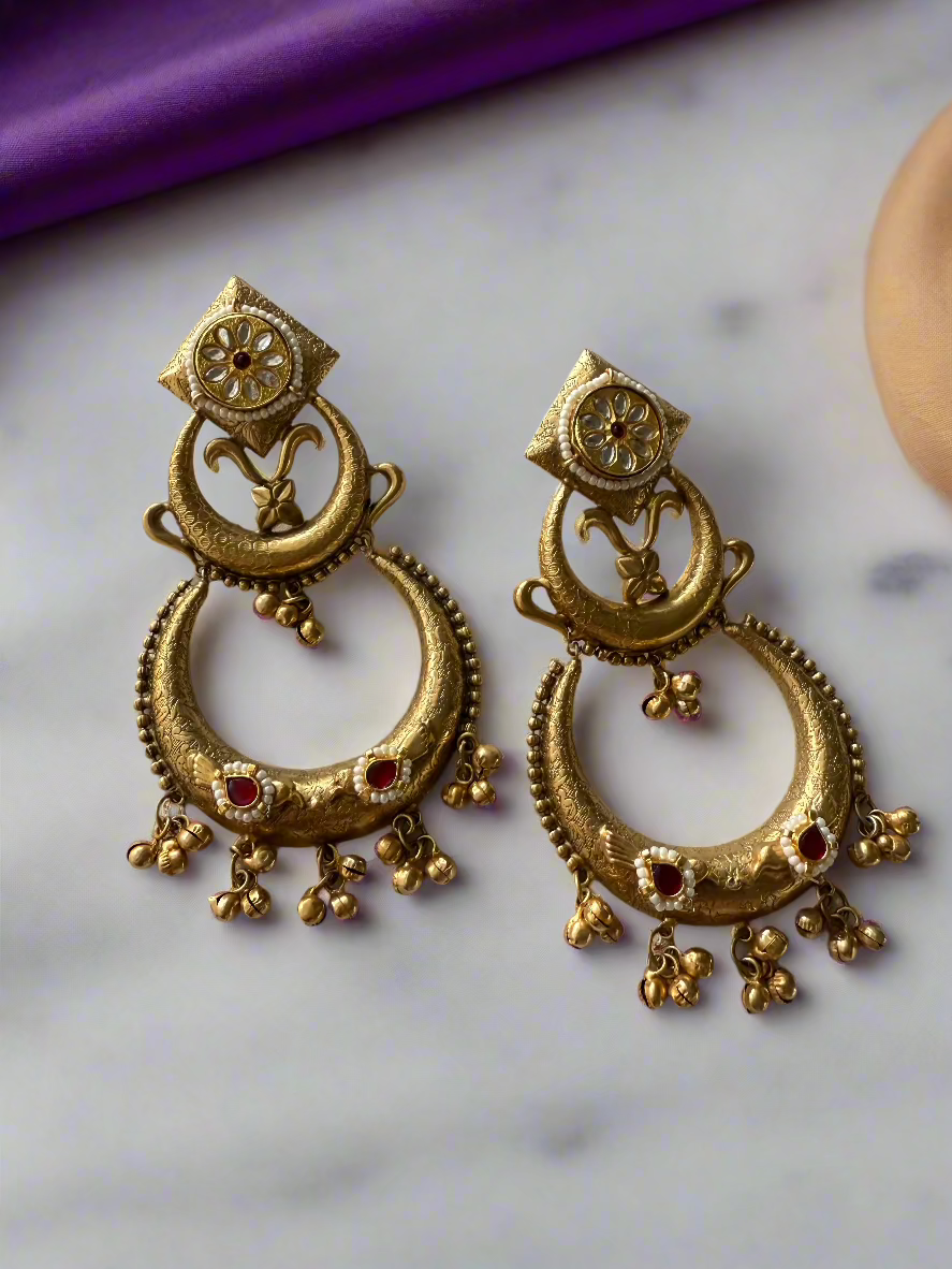 Golden Chunky Chandbali