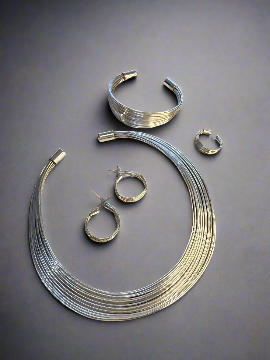 Silver Neckcuffs - 4 pc set
