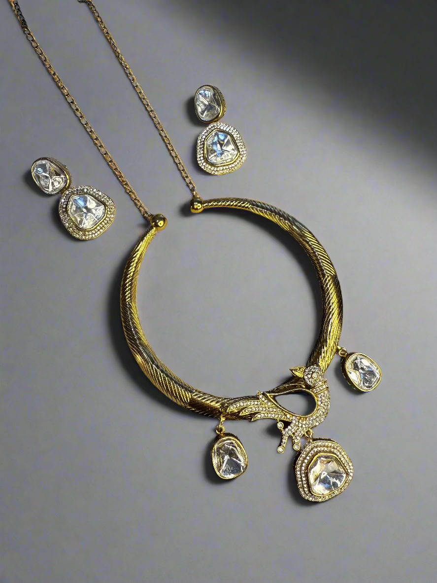 Long Moissanite Stone Necklace