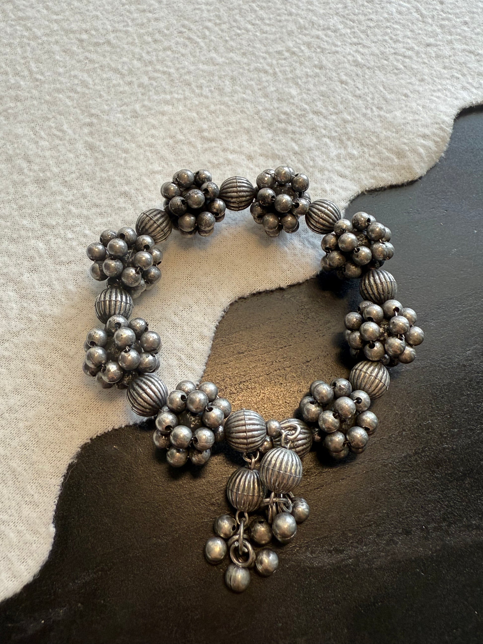 2 in 1 Bracelet OR Hair Tie - Silver