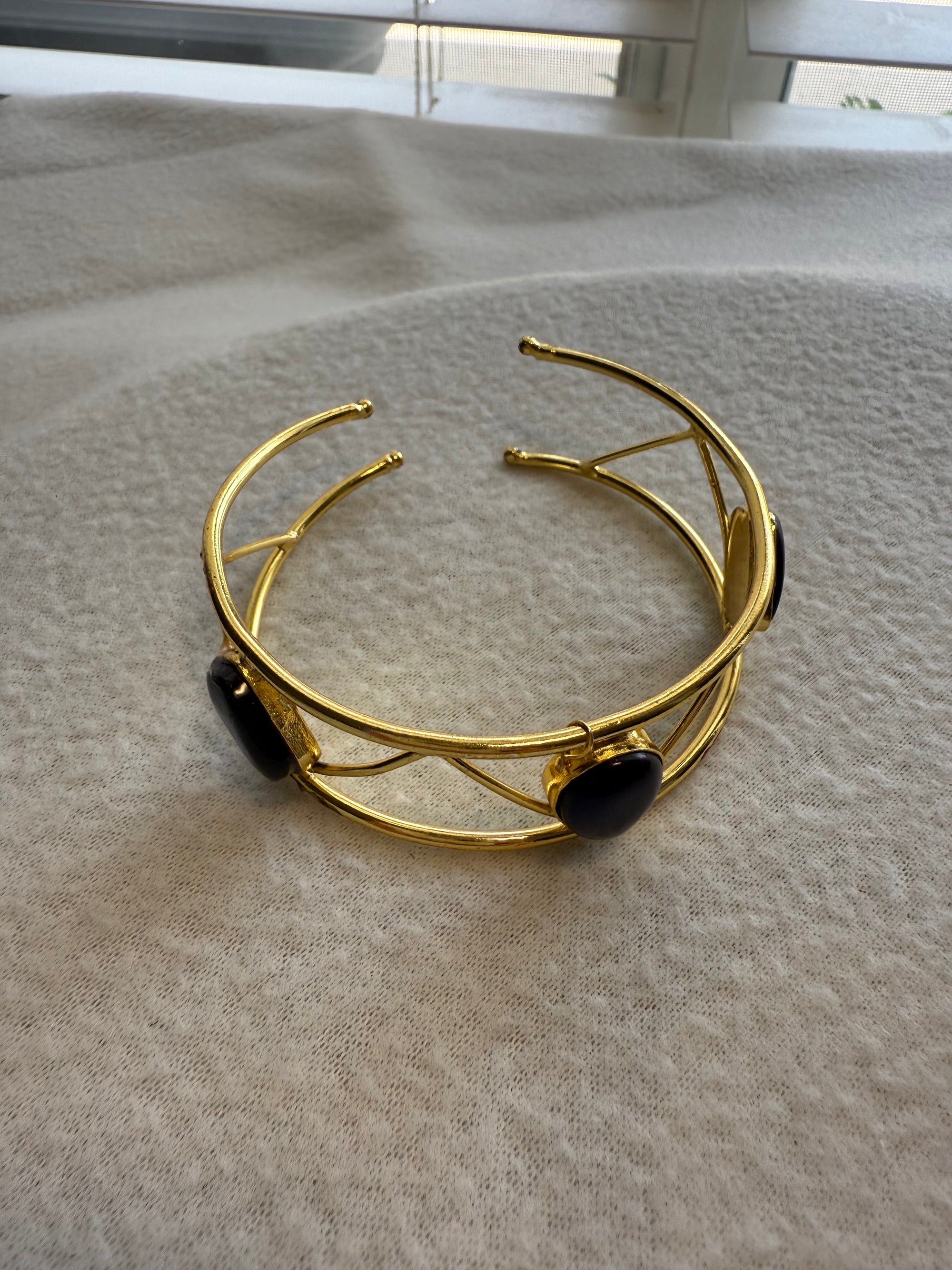 Statement Black Stone Bracelet