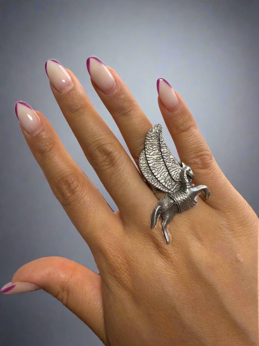 Oxidized Unicorn Ring