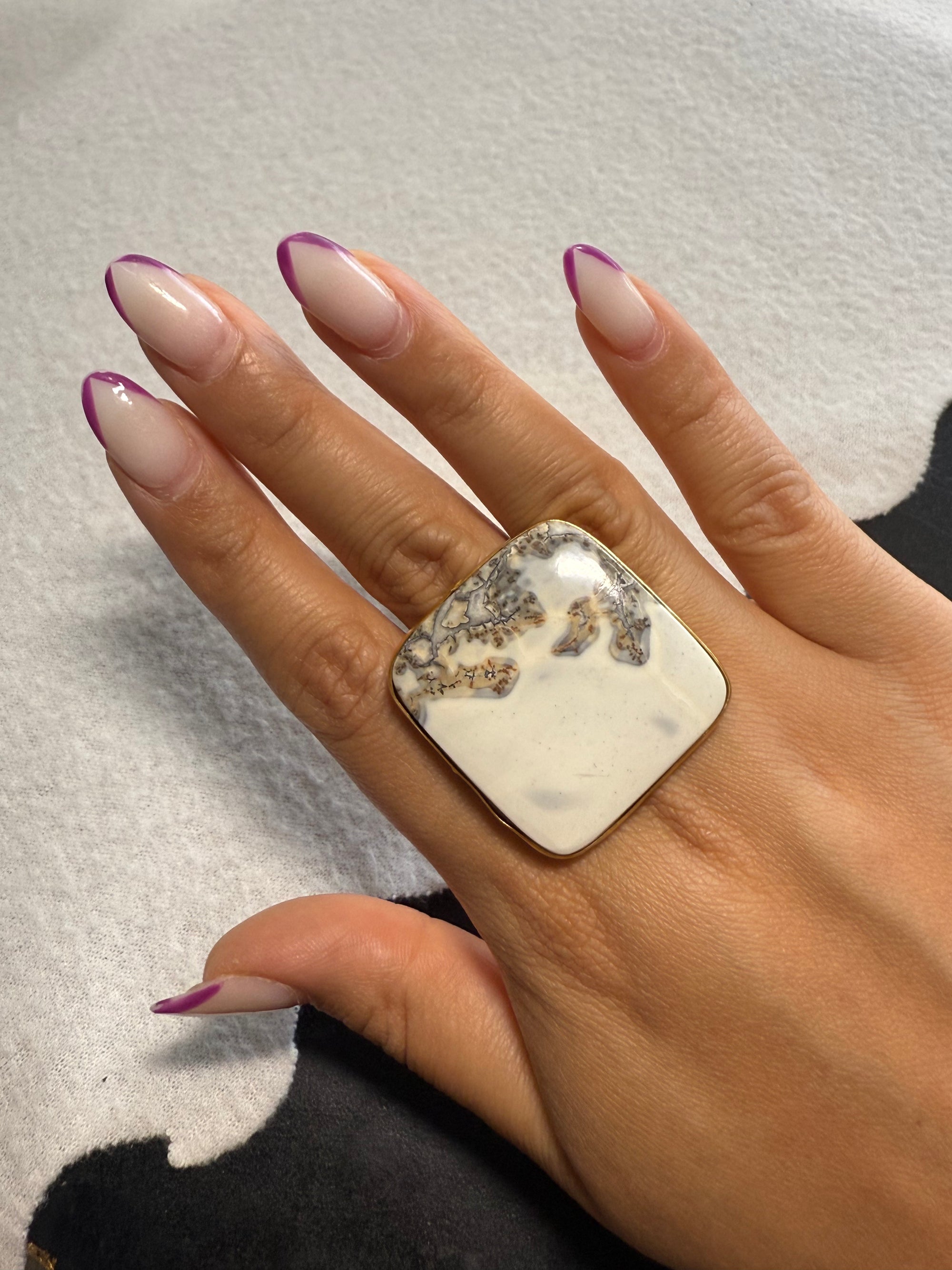 White Stone Ring