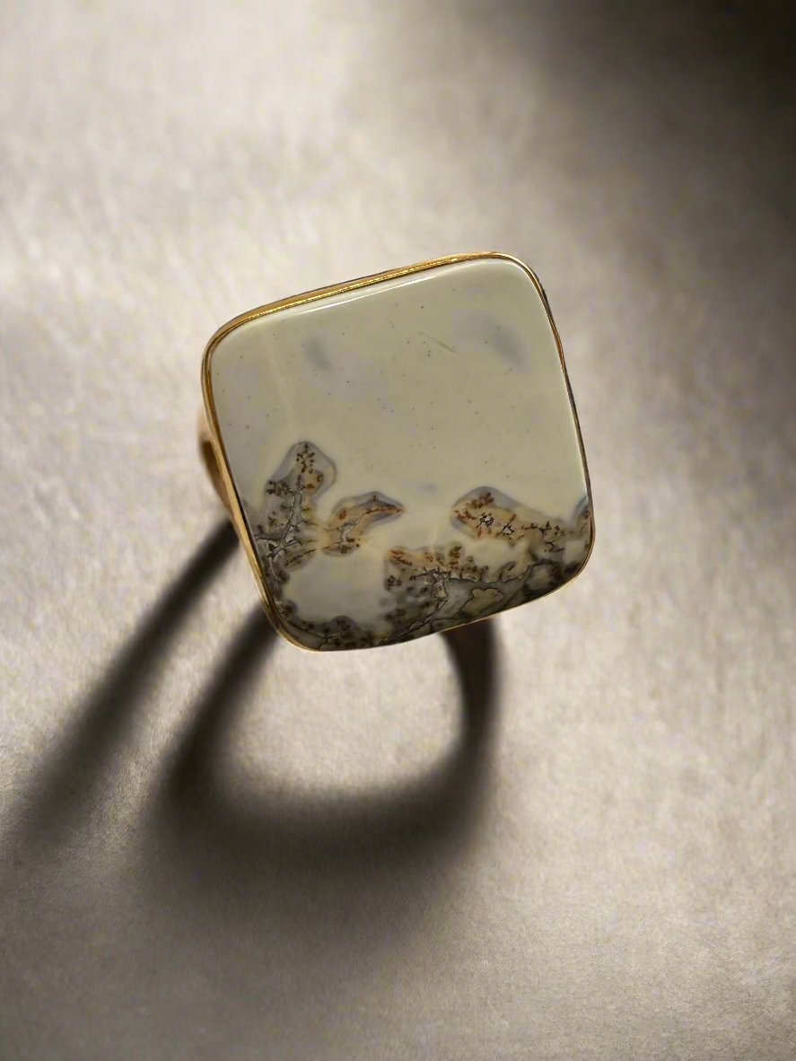 White Stone Ring