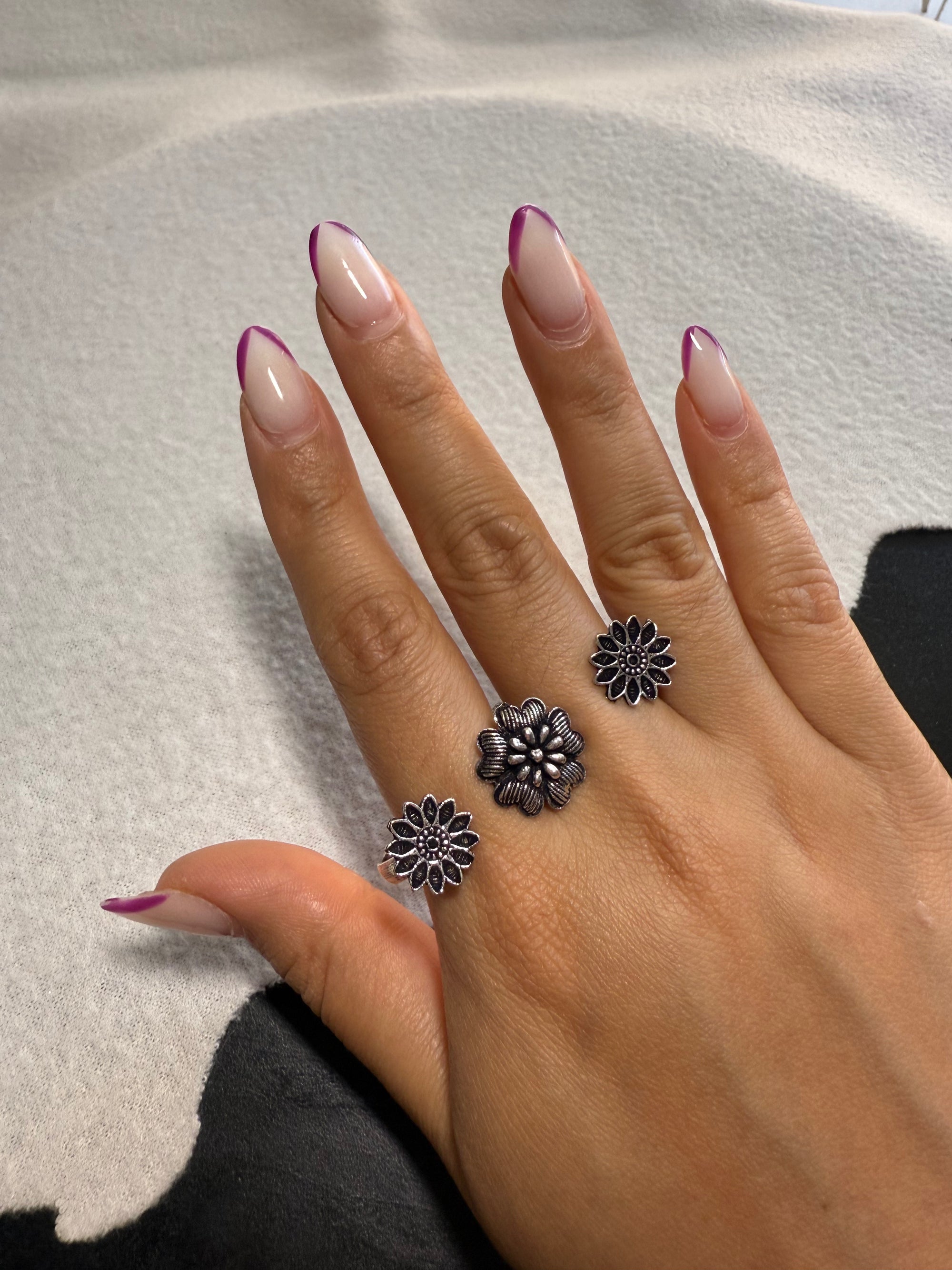 Black 2 Finger Ring
