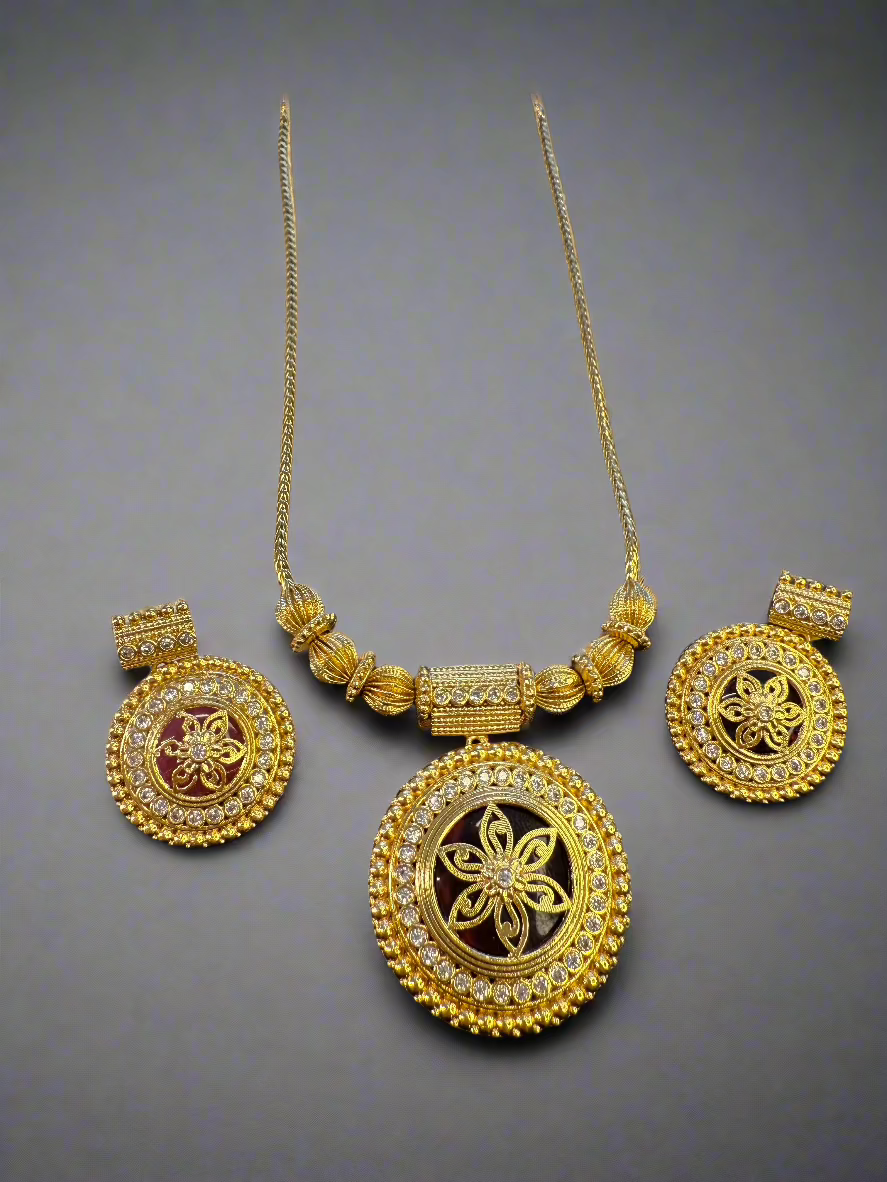 Meenakari Red Necklace