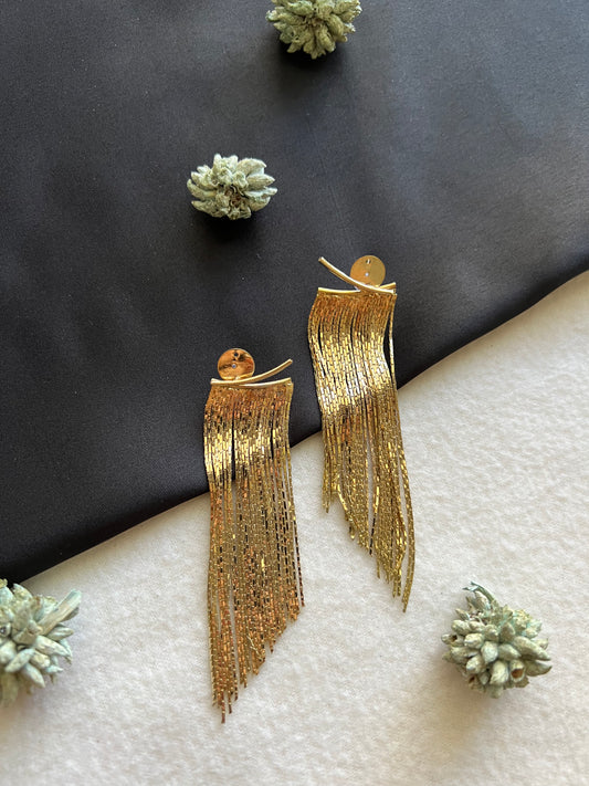 Golden Statement Earrings - Kolor Rhythms