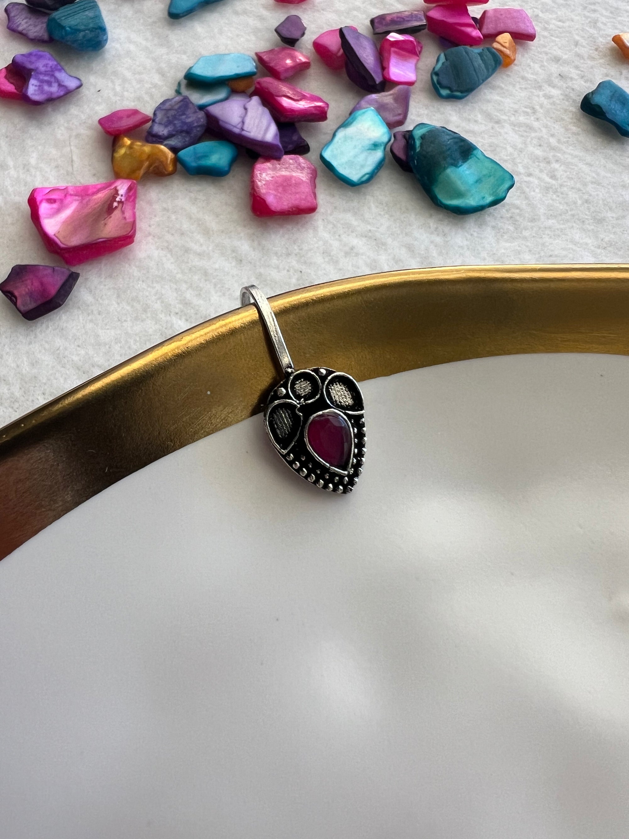 Pink Drop Nose Pin - Non Pierce - Kolor Rhythms