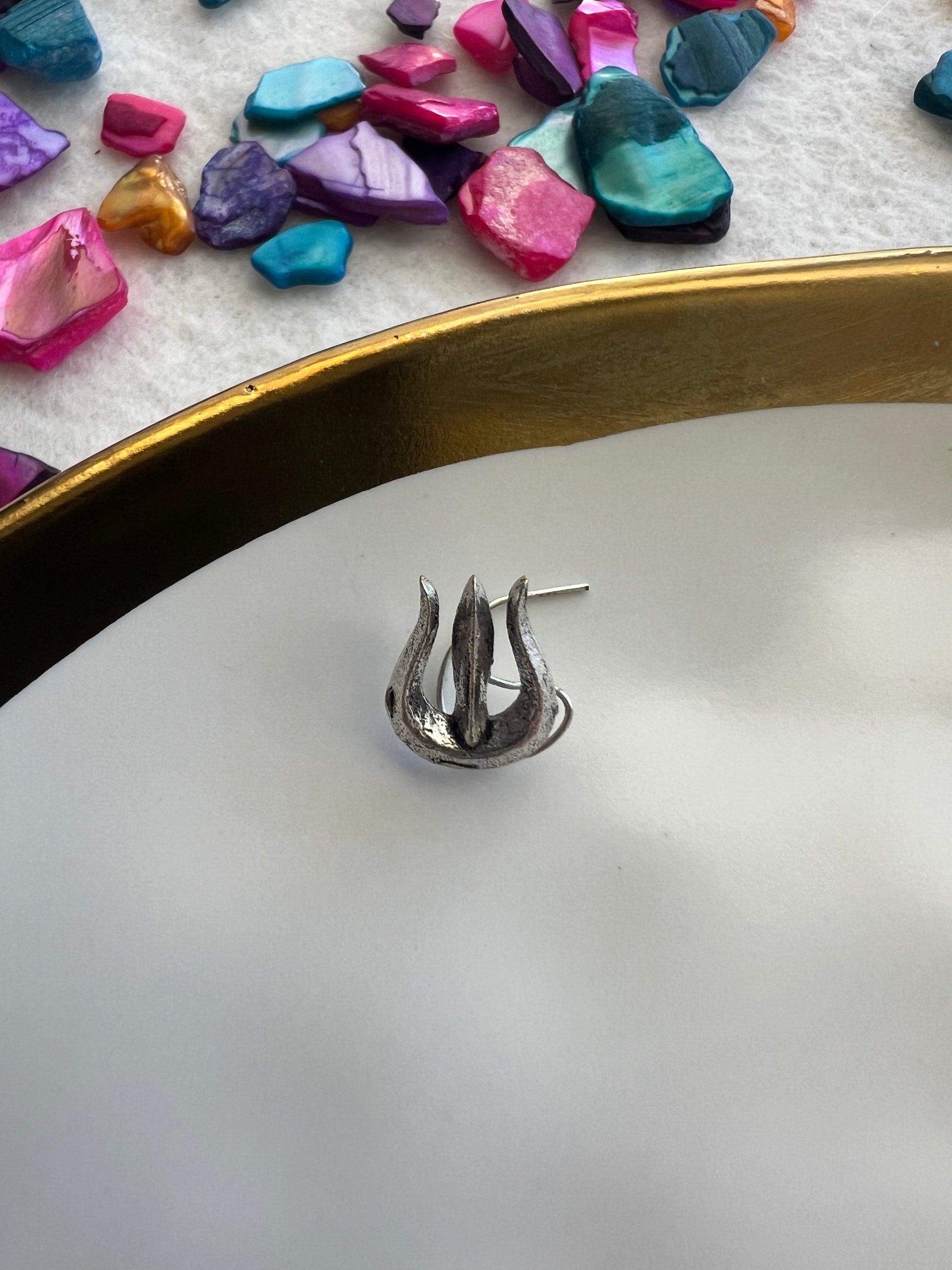 Trishul Nose Pin - Pierce - Kolor Rhythms