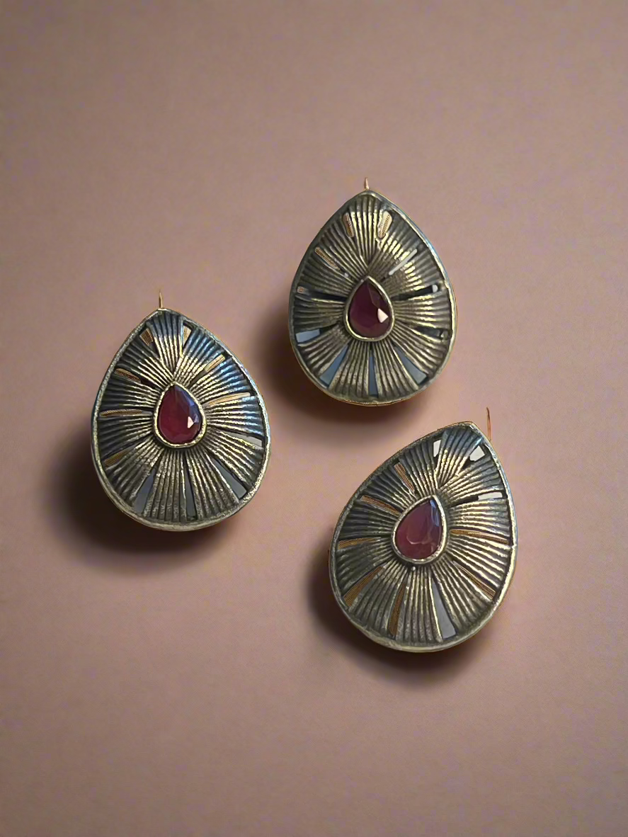 Teardrop Design Combo Rings & Earrings - Kolor Rhythms