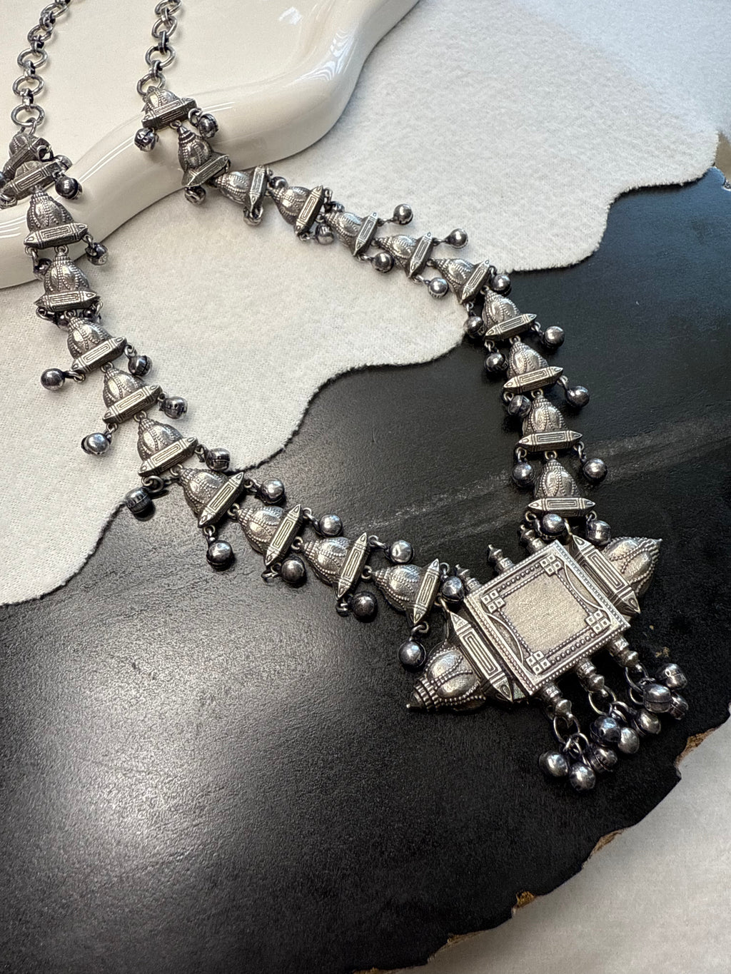 Long Oxidized Necklace