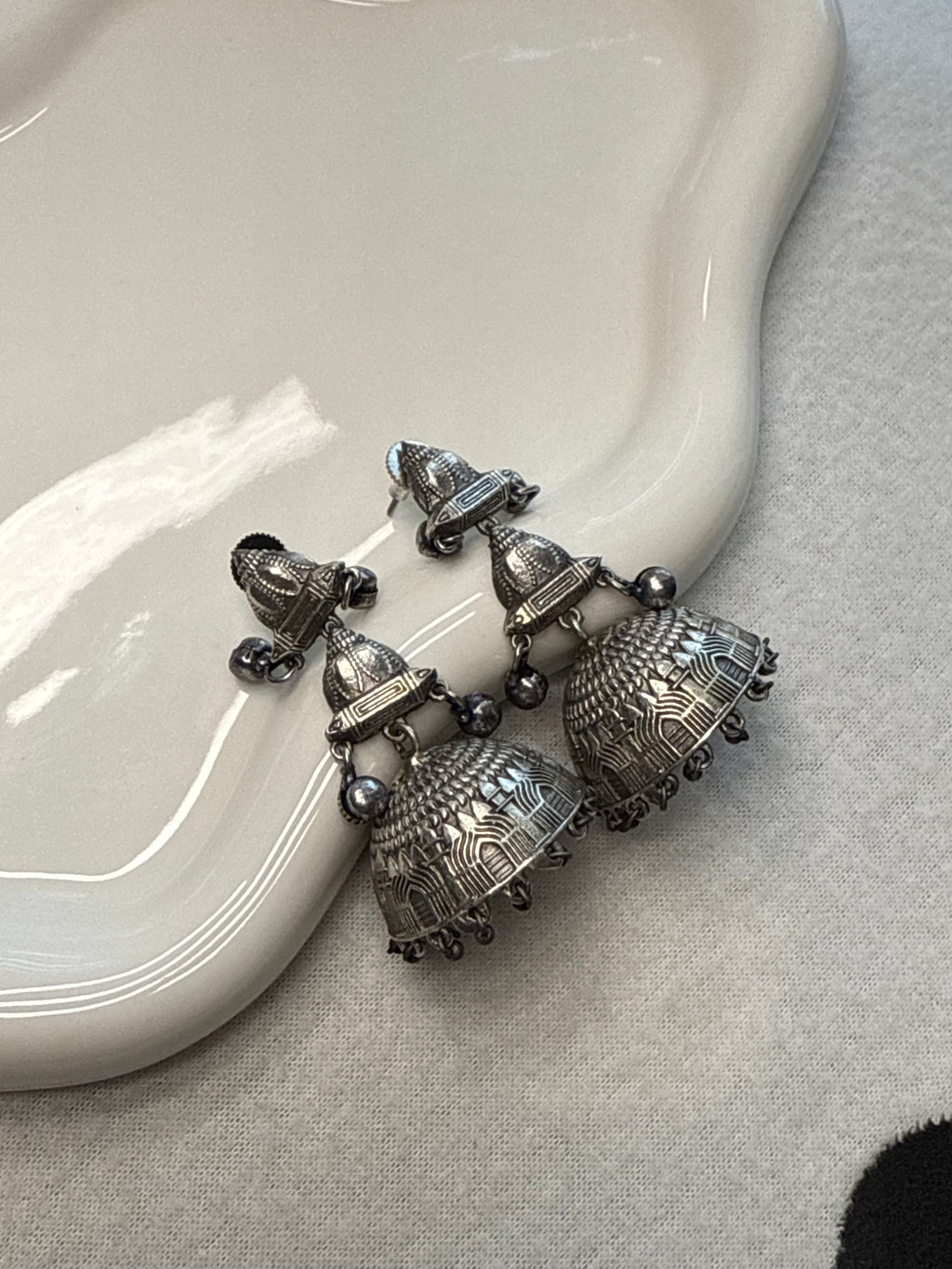 Long Oxidized Necklace