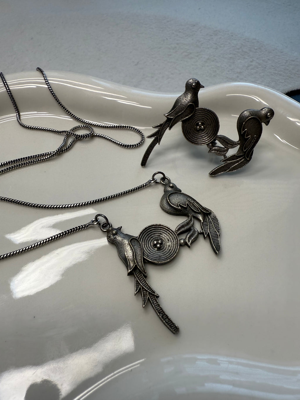 Bird Layer Necklace + Ring