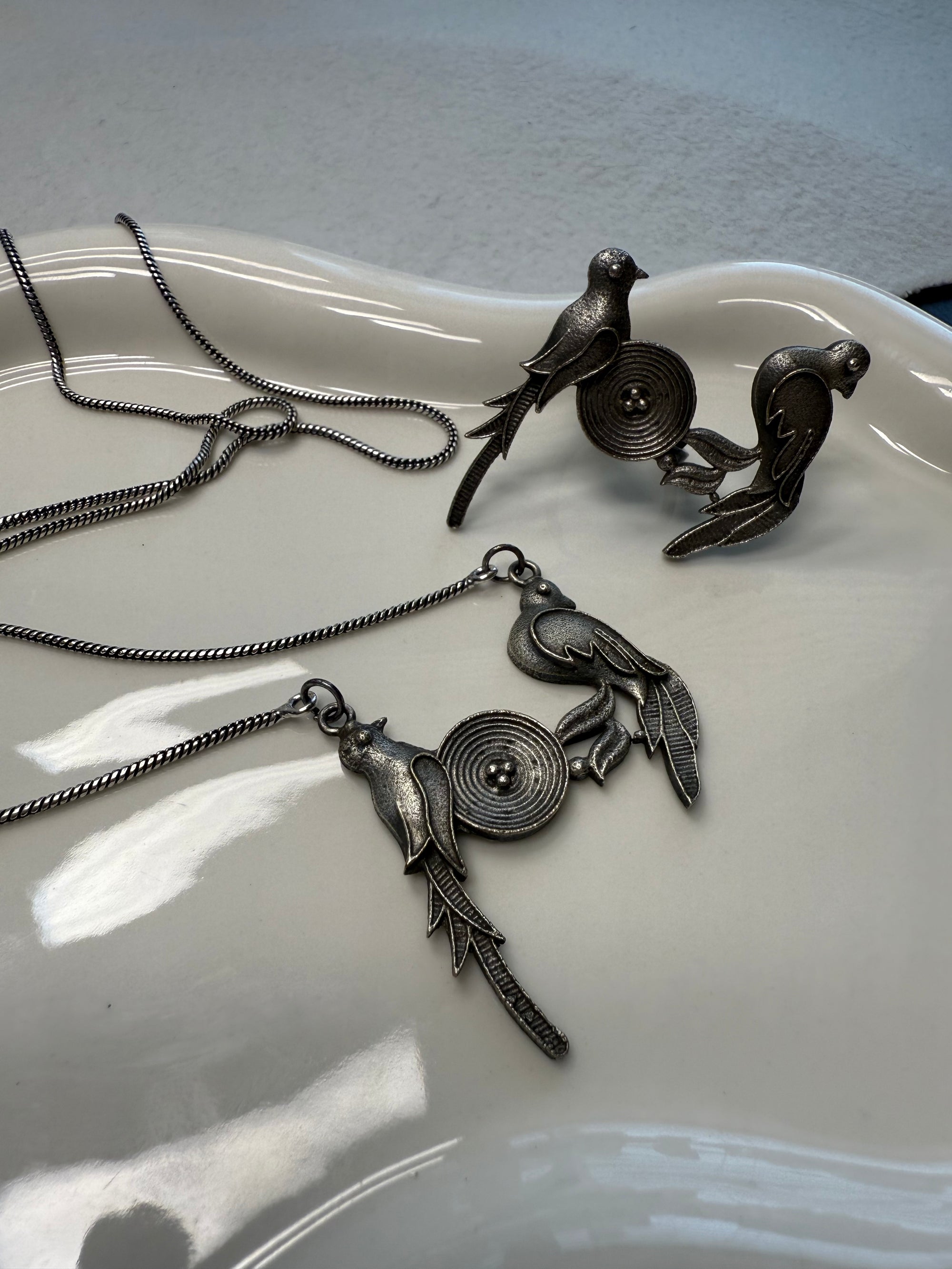 Bird Layer Necklace + Ring