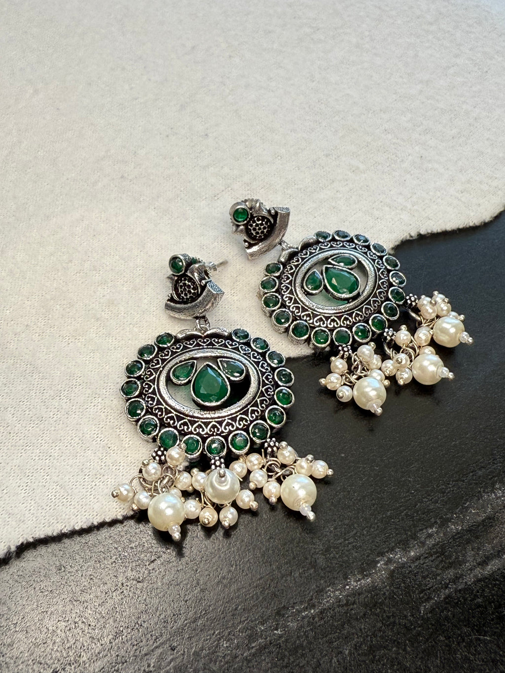 Green Oxidized Necklace