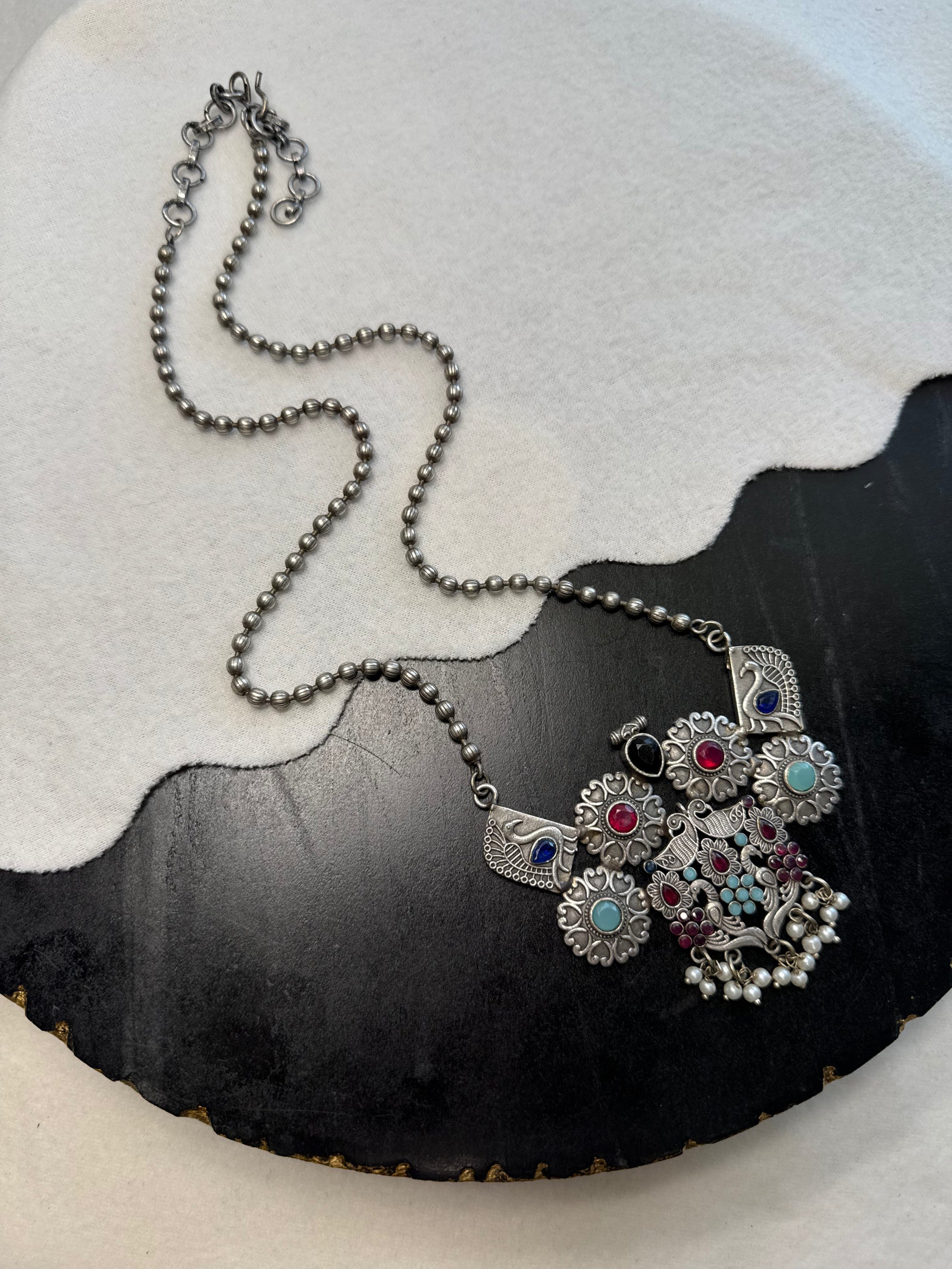 Antique Multi Gem Stone Necklace
