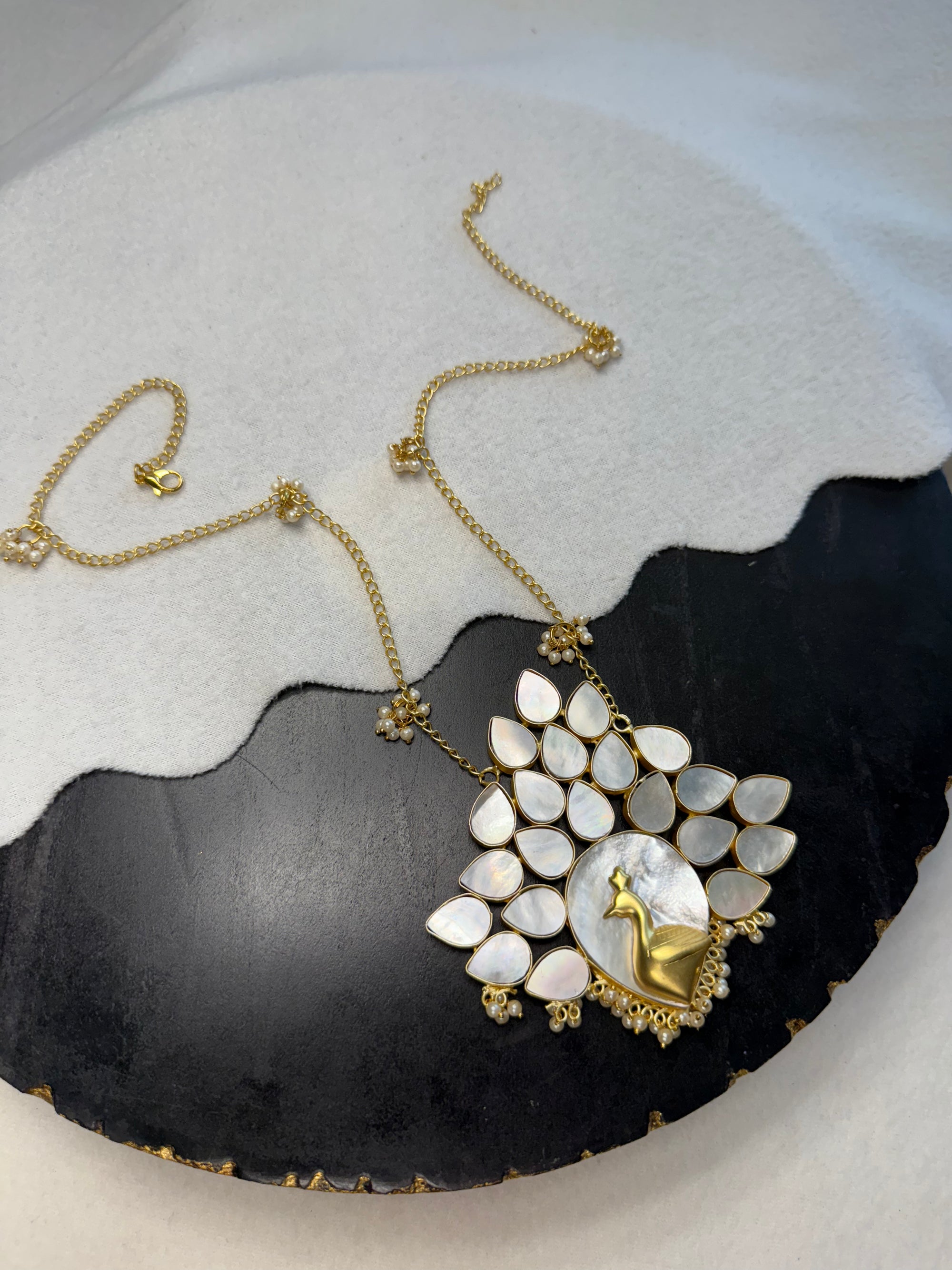 Natural White Stone Necklace