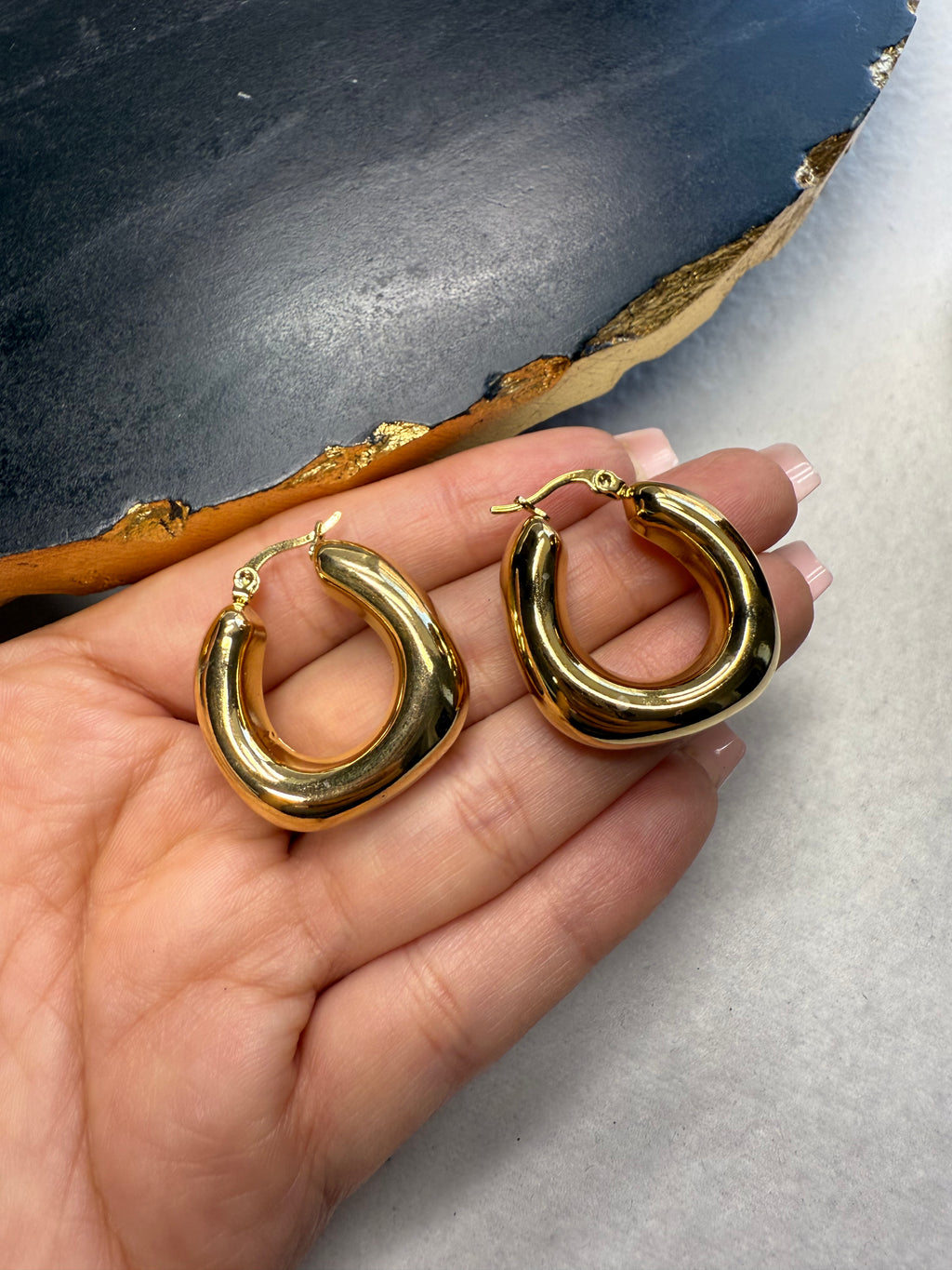 Golden Hoops Earrings