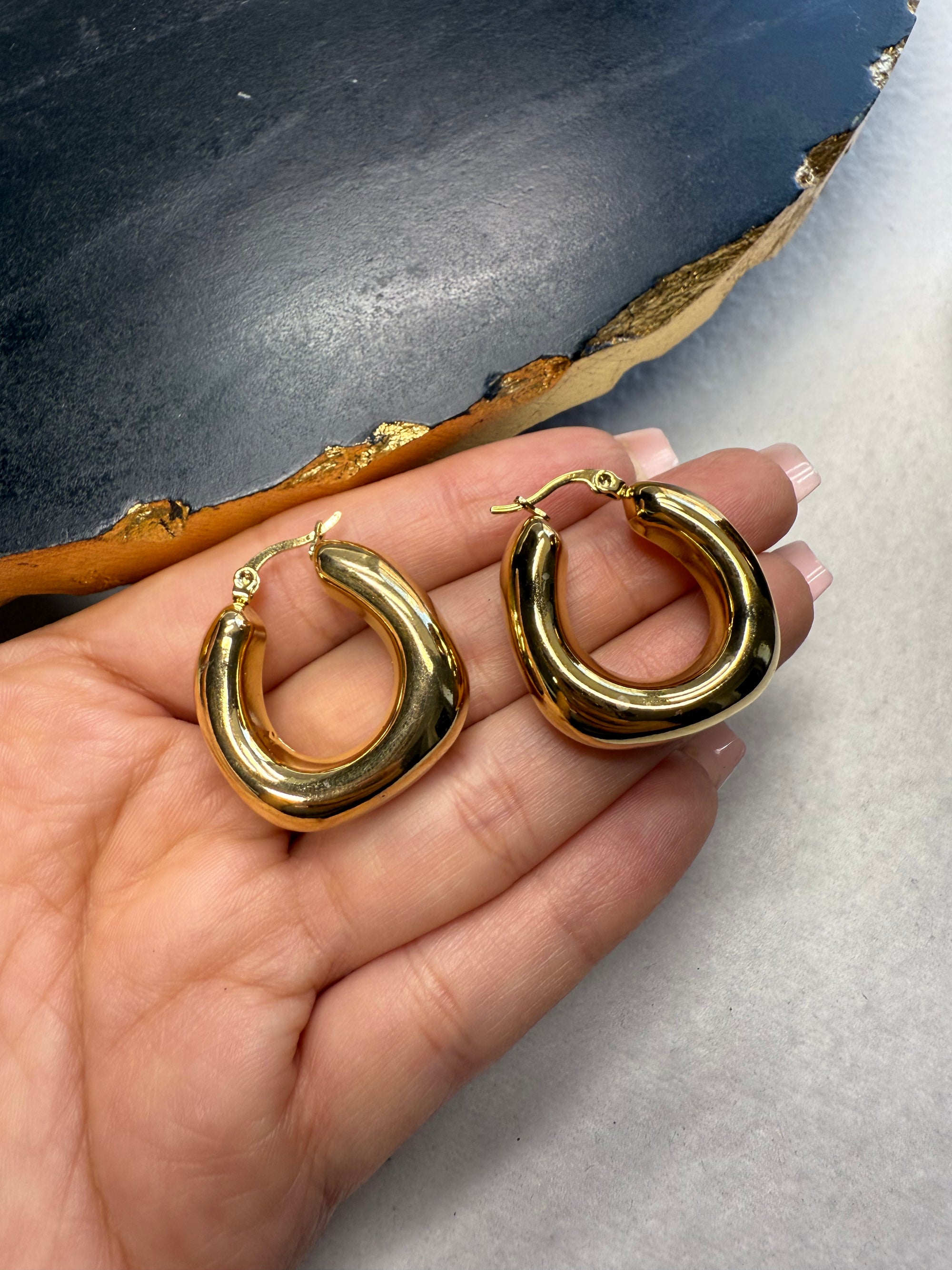 Golden Hoops Earrings