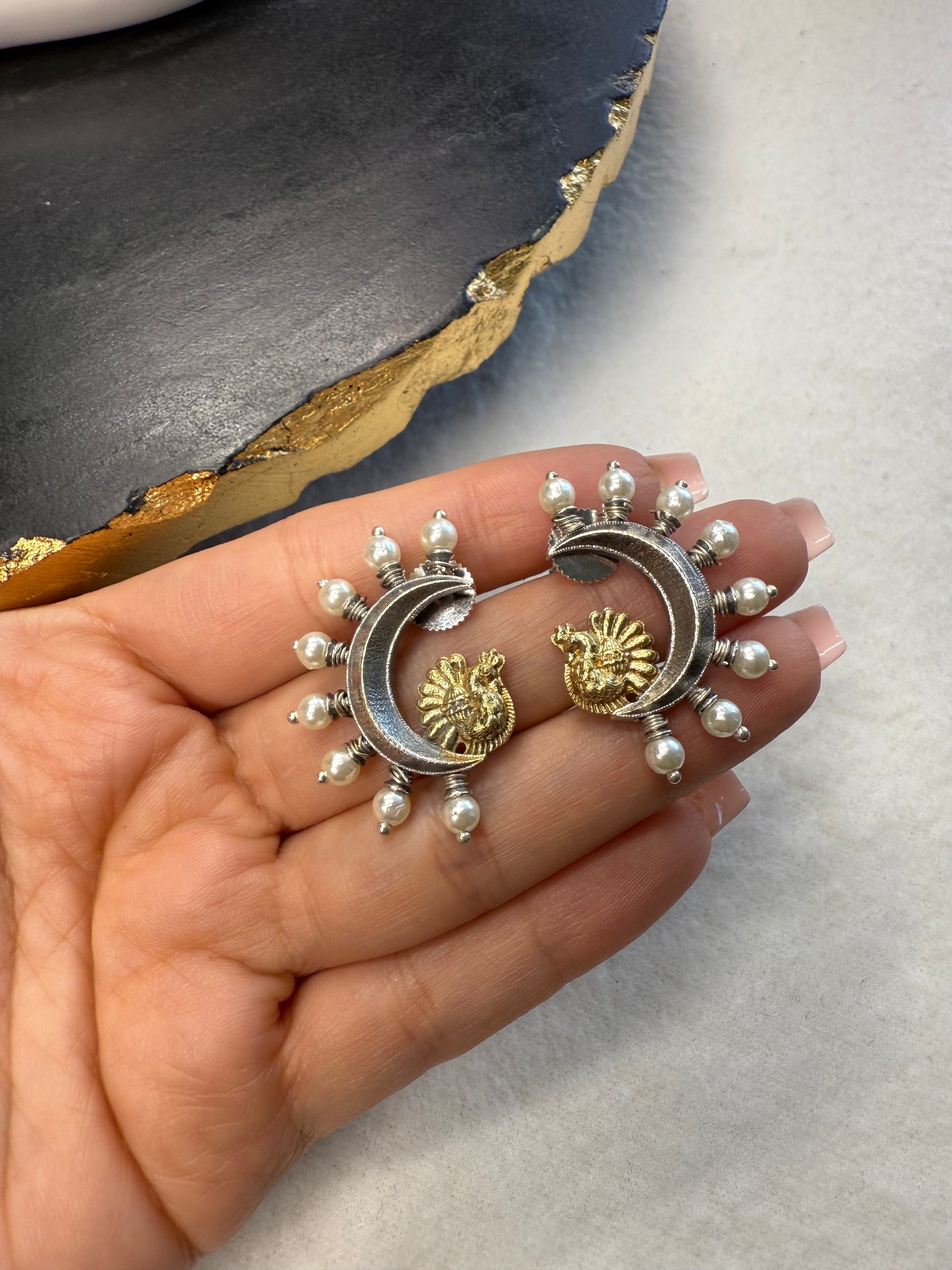 Elegant Moon Studs