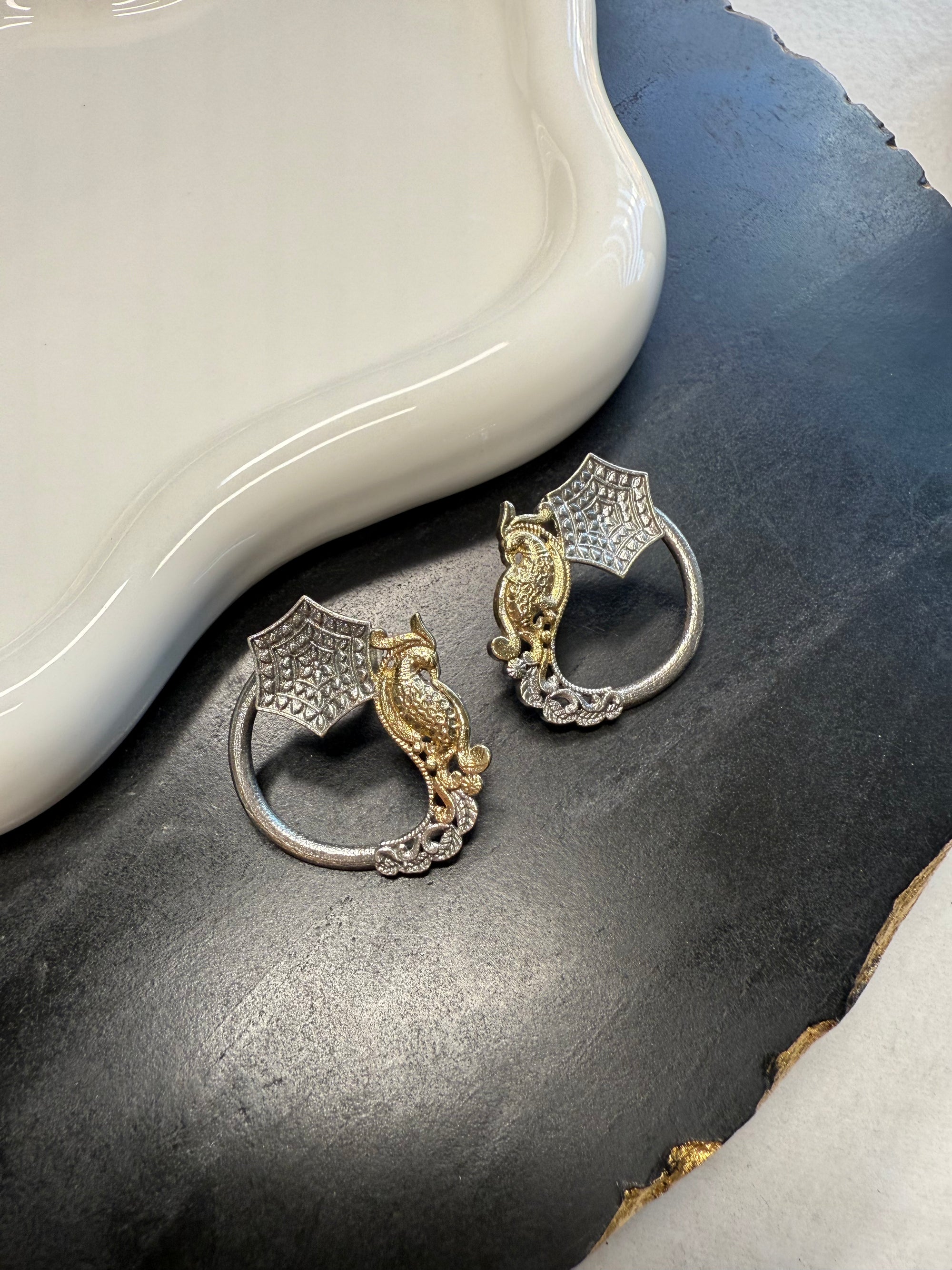 Peacock Star Studs
