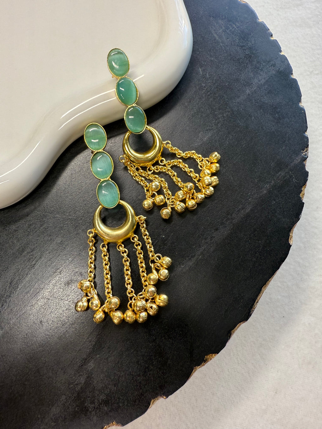 Moon Gem Stone - Sea Blue