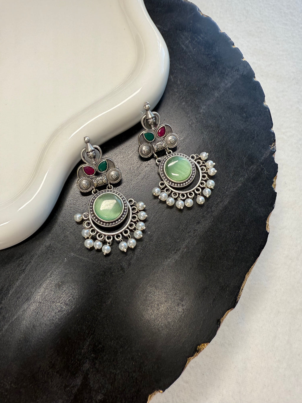 Mini Chandbali - Green