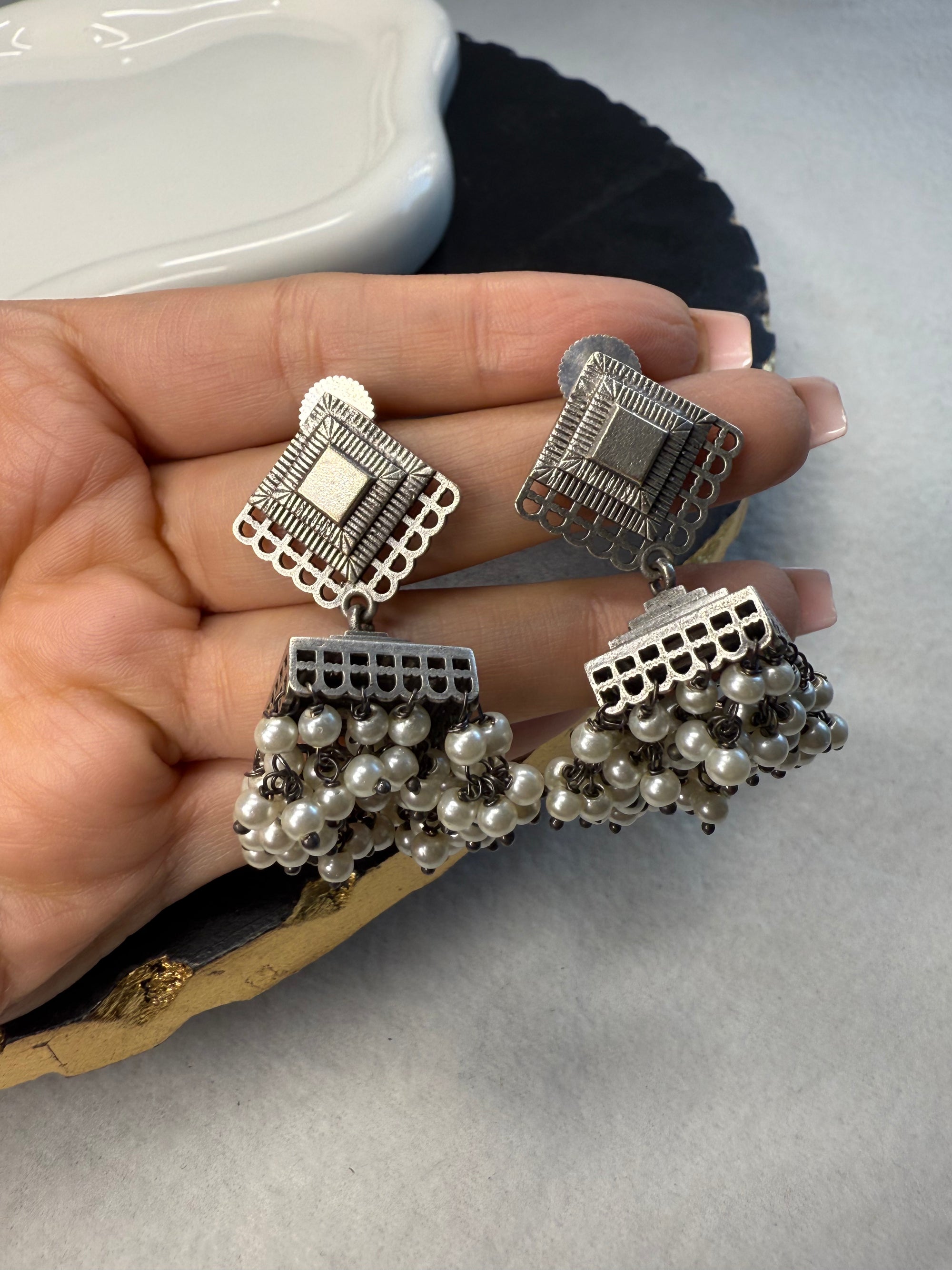 Square Jhumkis