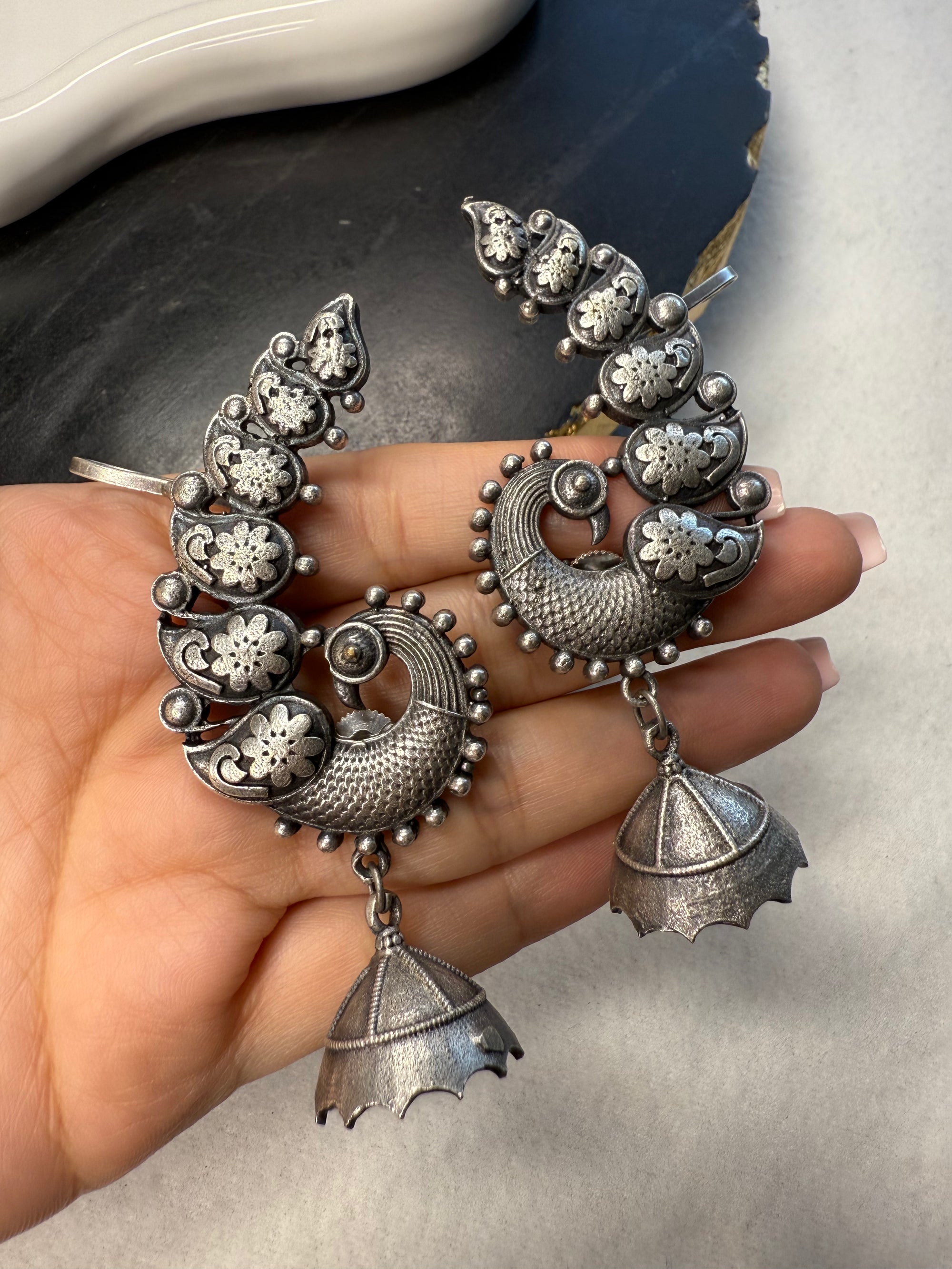 Peacock Ear-cuffs
