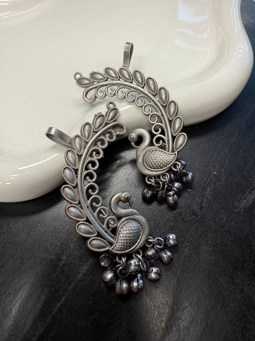 Petal Peacock Ear-cuffs