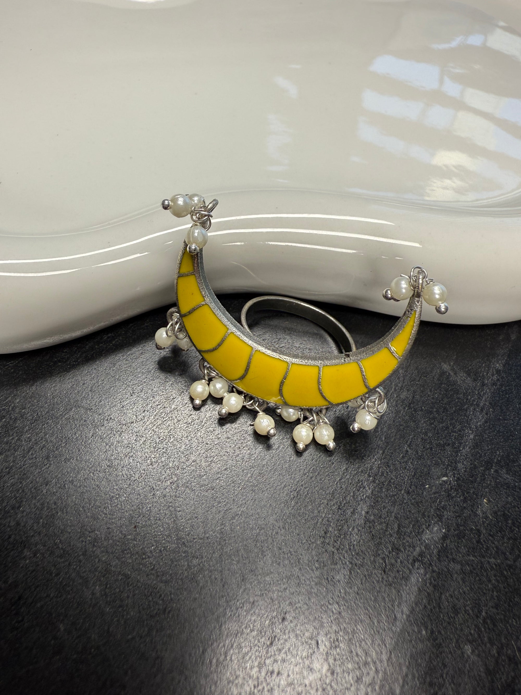 Yellow Moon Ring
