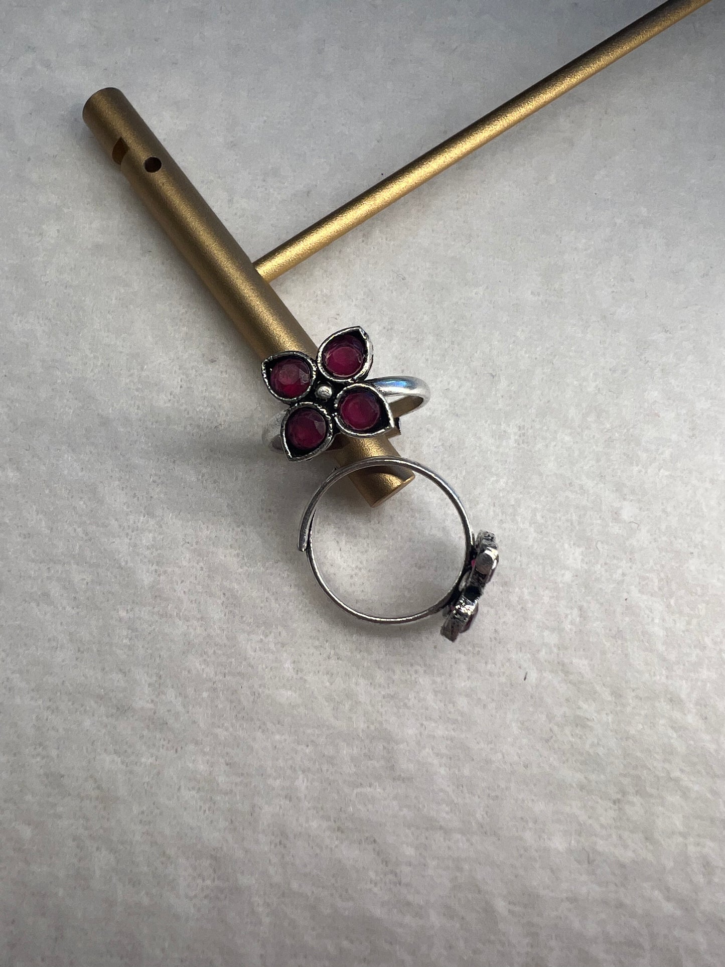 Floral Toe Ring - Pair