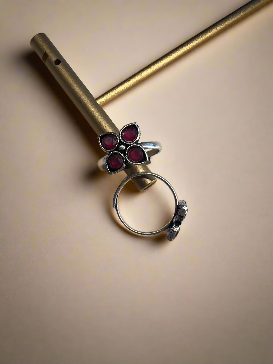 Floral Toe Ring - Pair