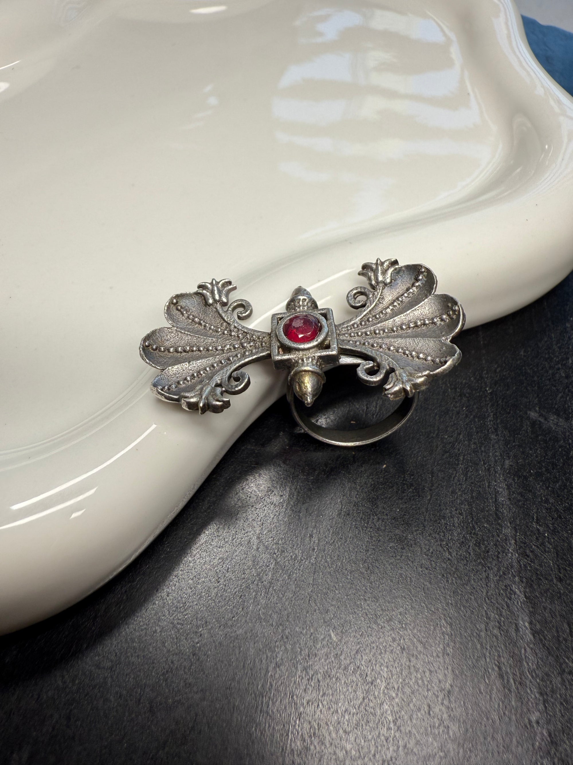 Red Butterfly Ring