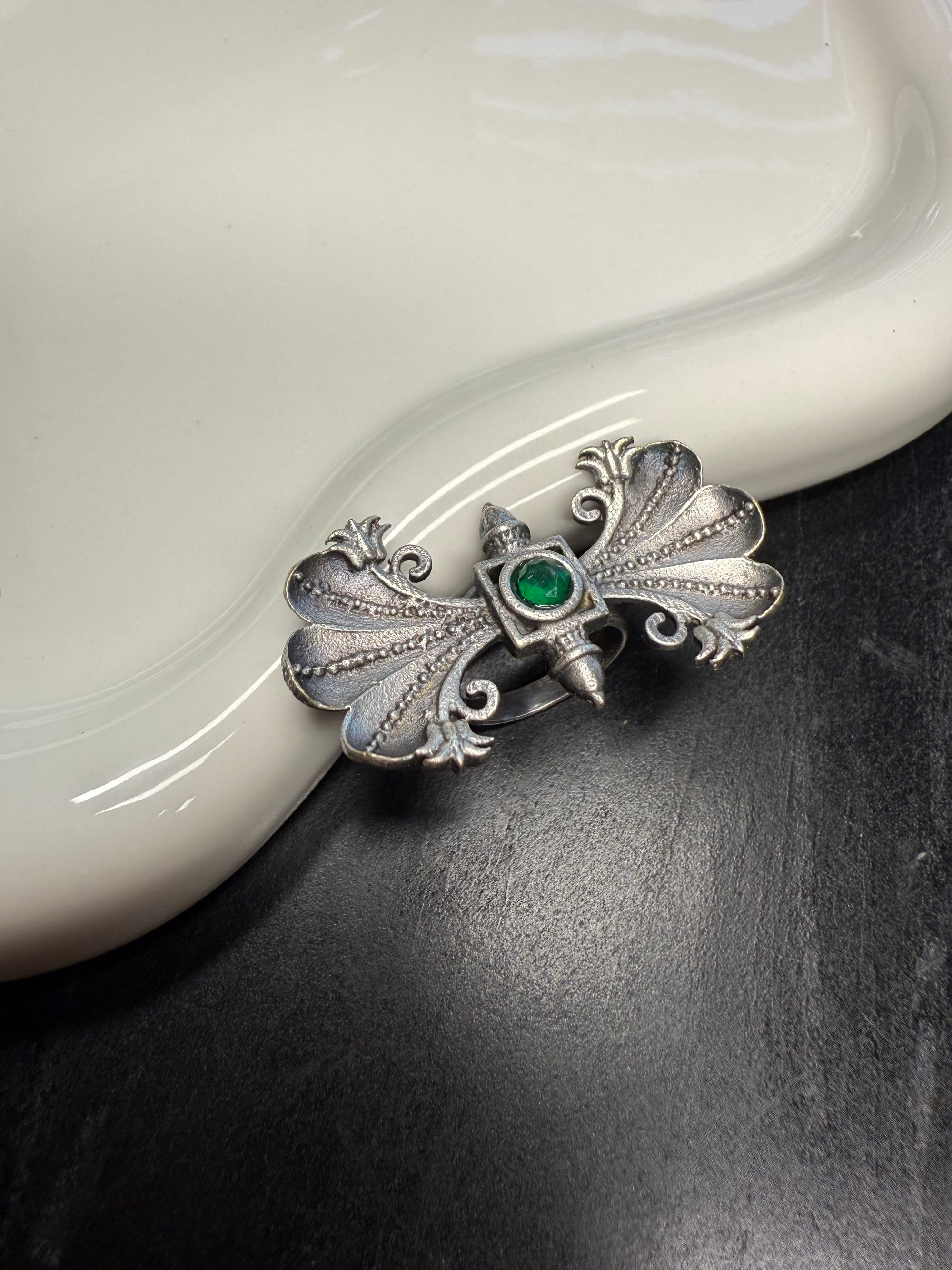 Green Butterfly Ring