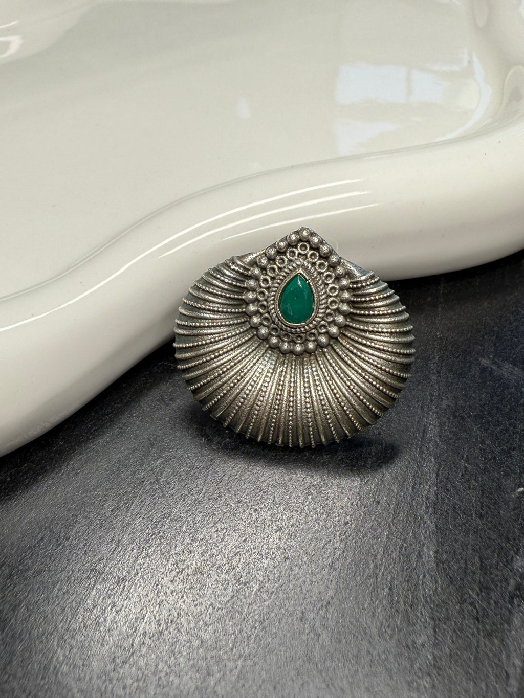 Teardrop Green Stone
