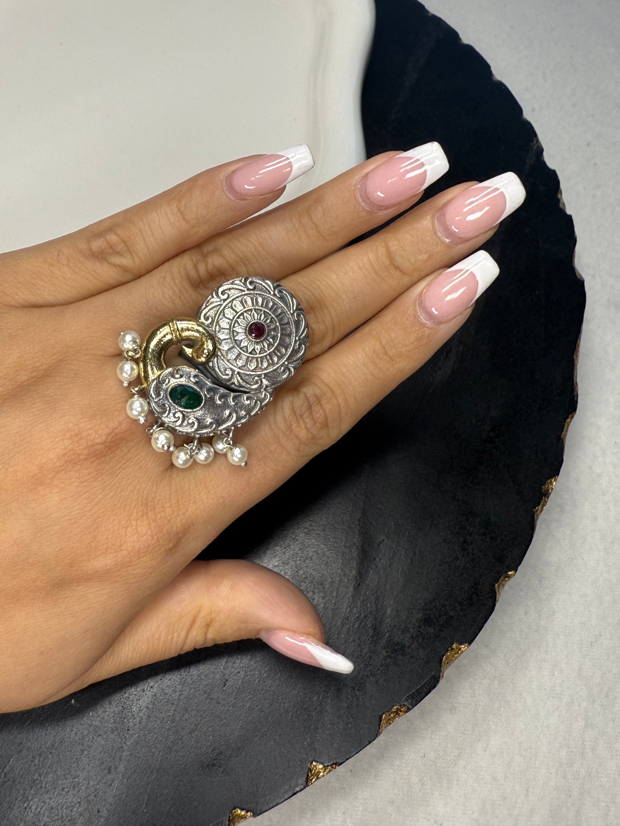 Floral Ring & Earring - Combo