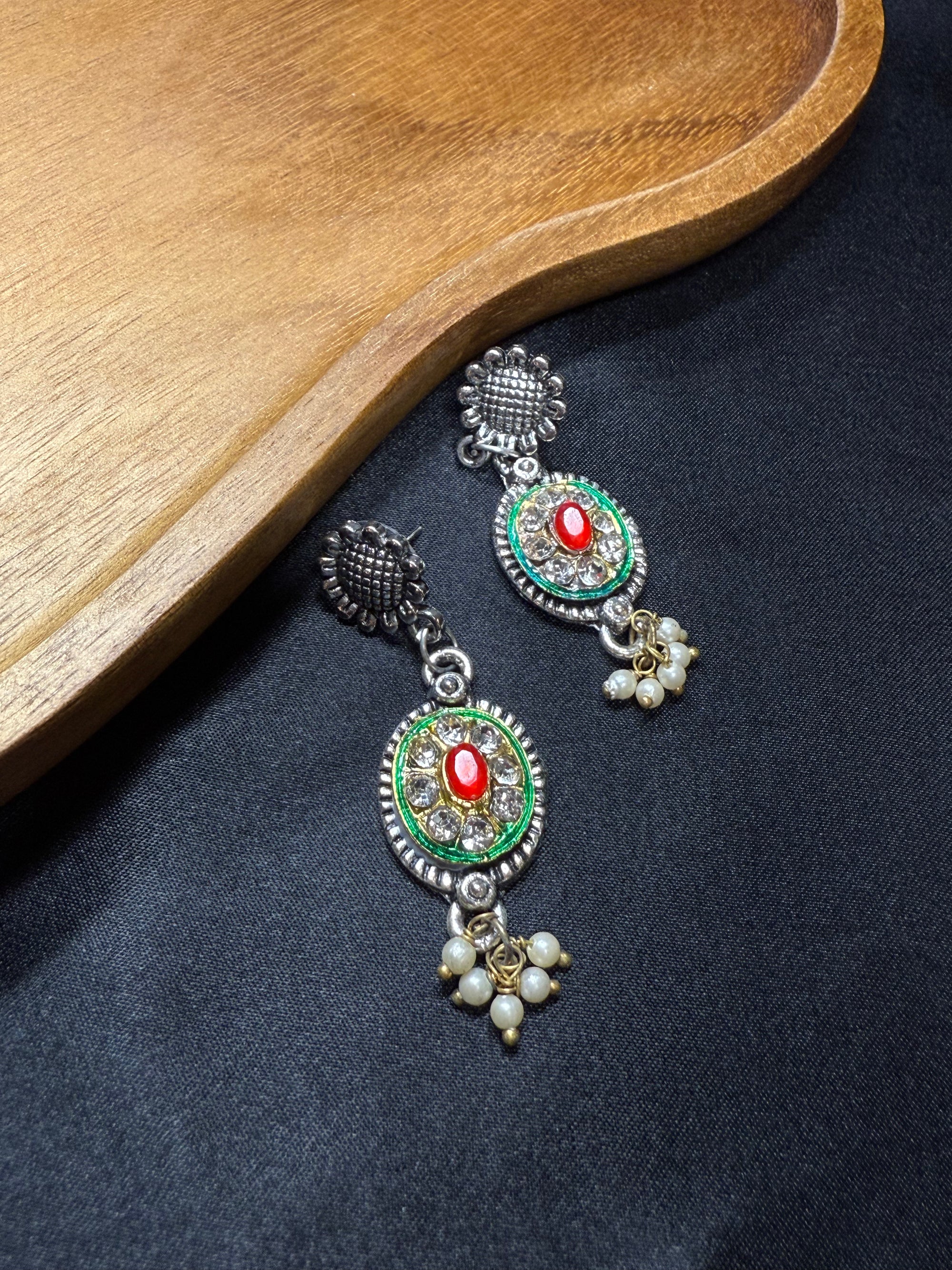 Traditional Silver Hasli with Pink Thread Design