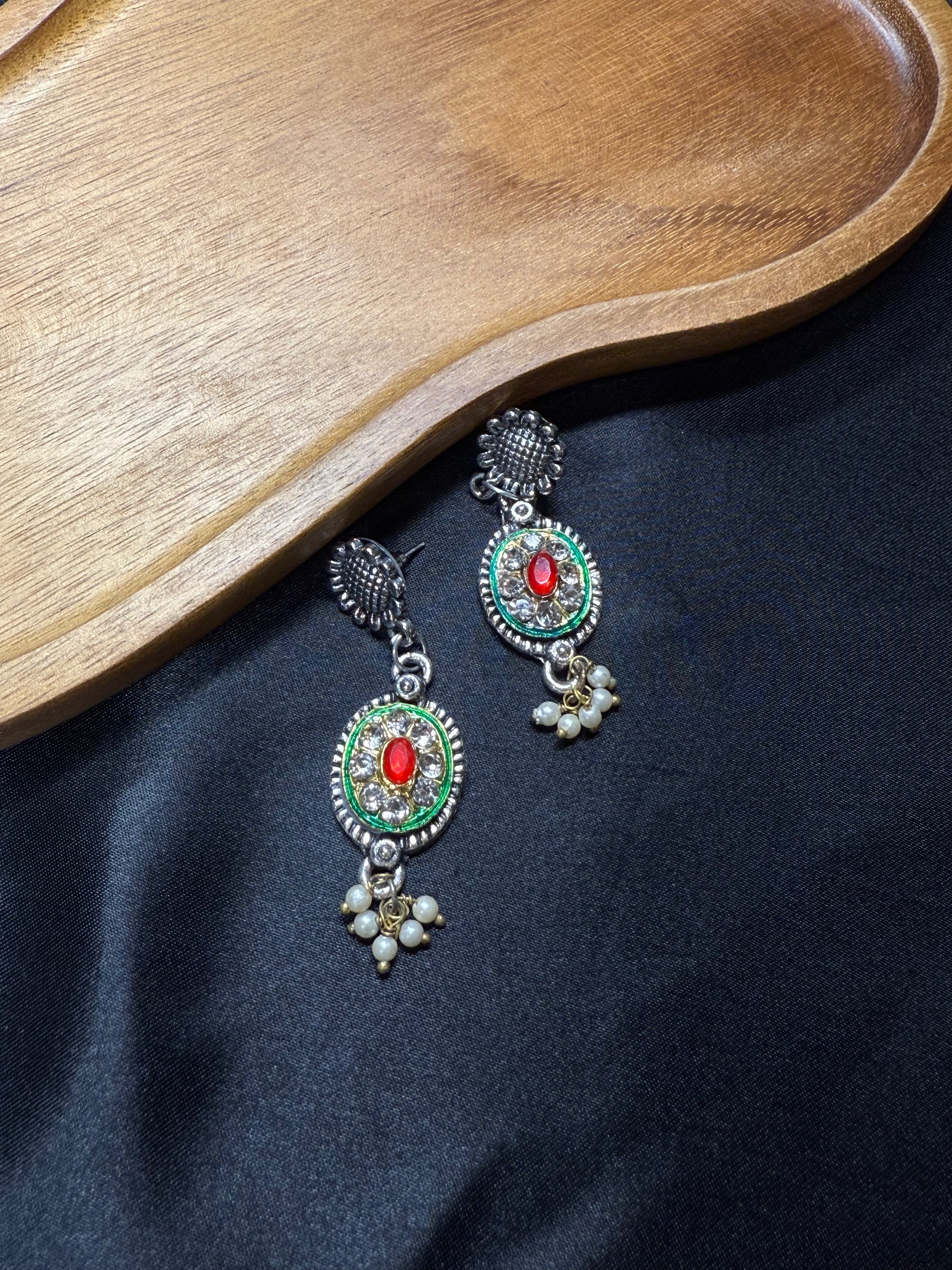 Traditional Silver Hasli with Pink Thread Design