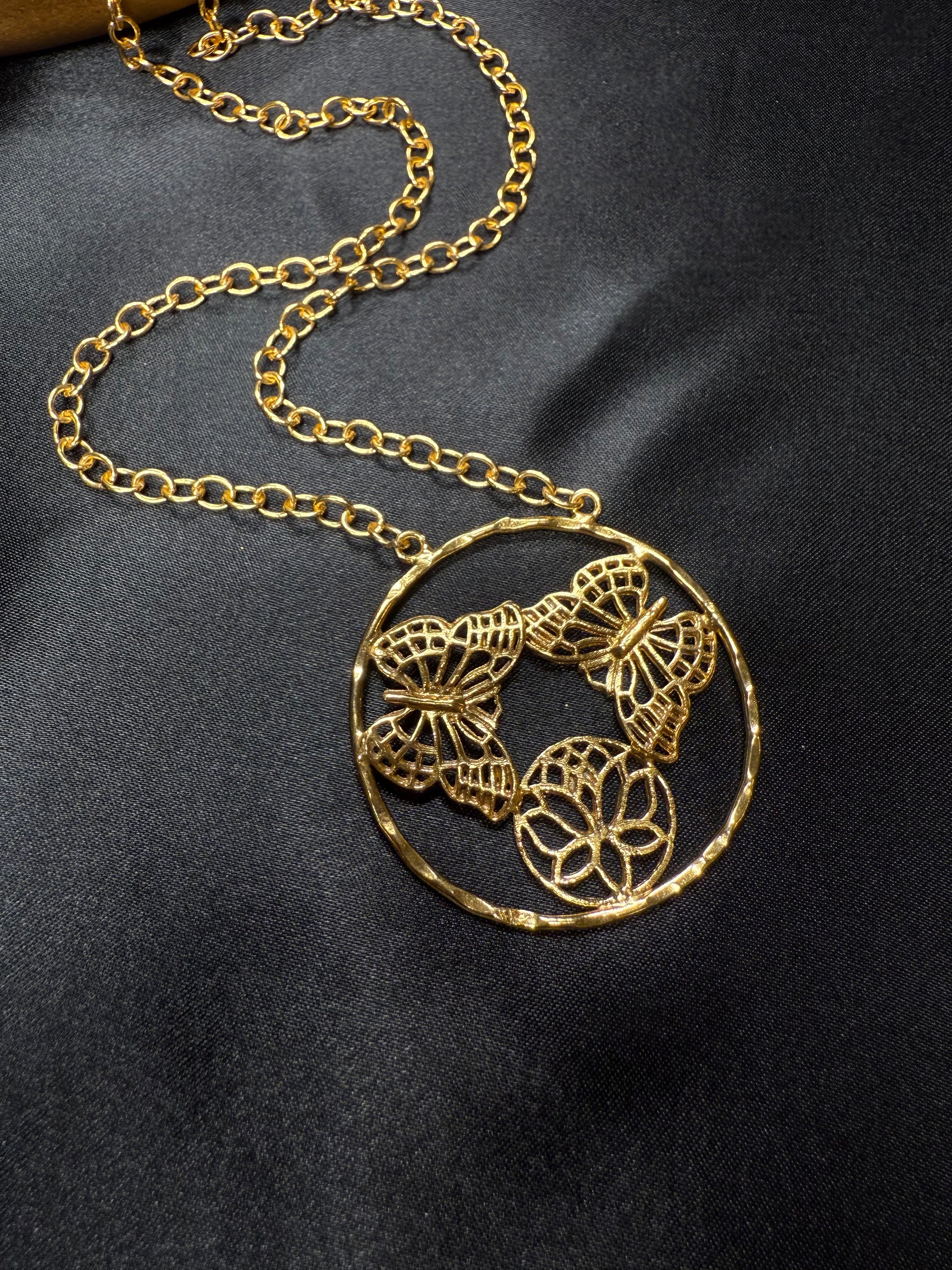 Cute Gold Butterfly Necklace