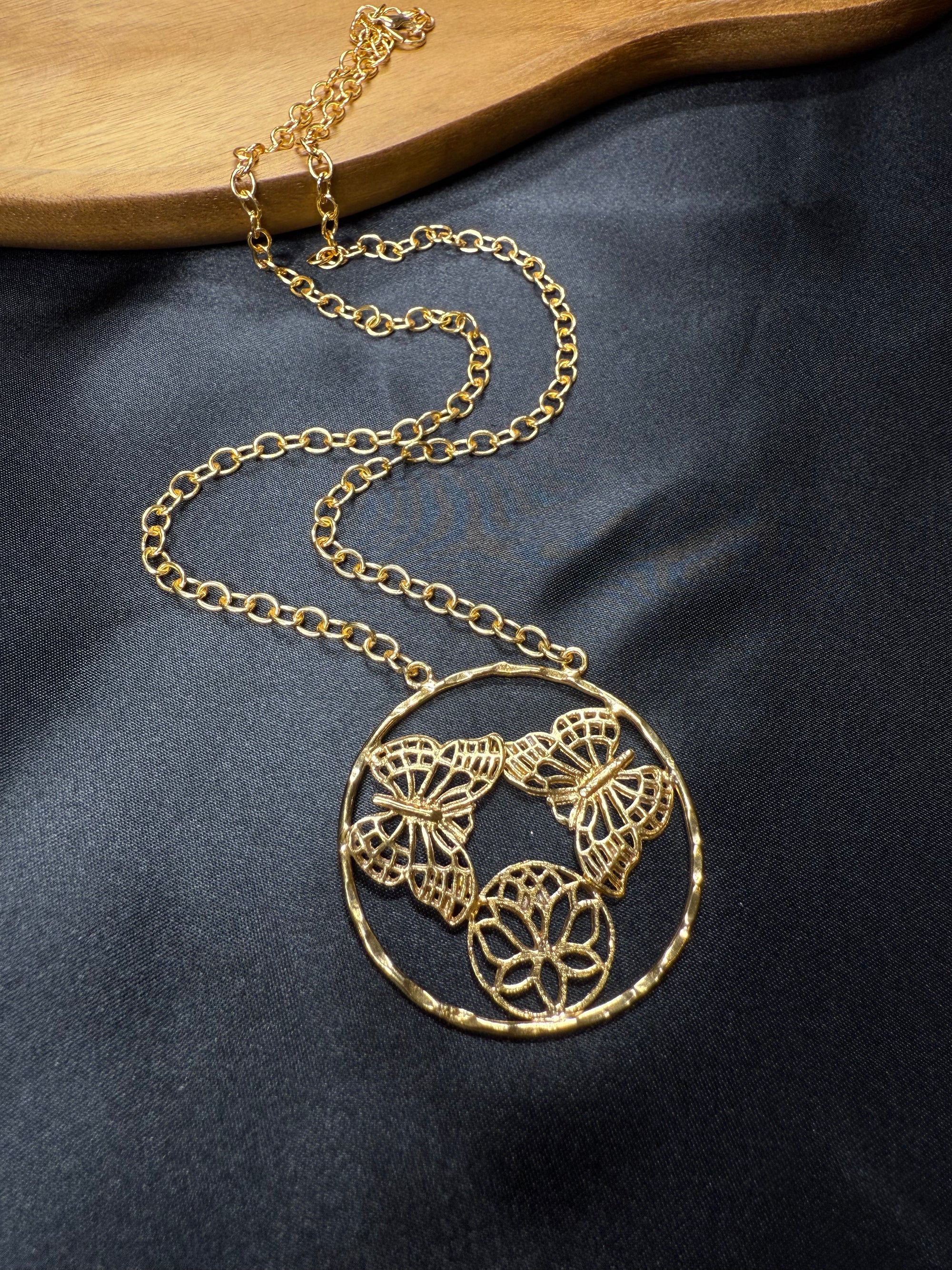 Cute Gold Butterfly Necklace