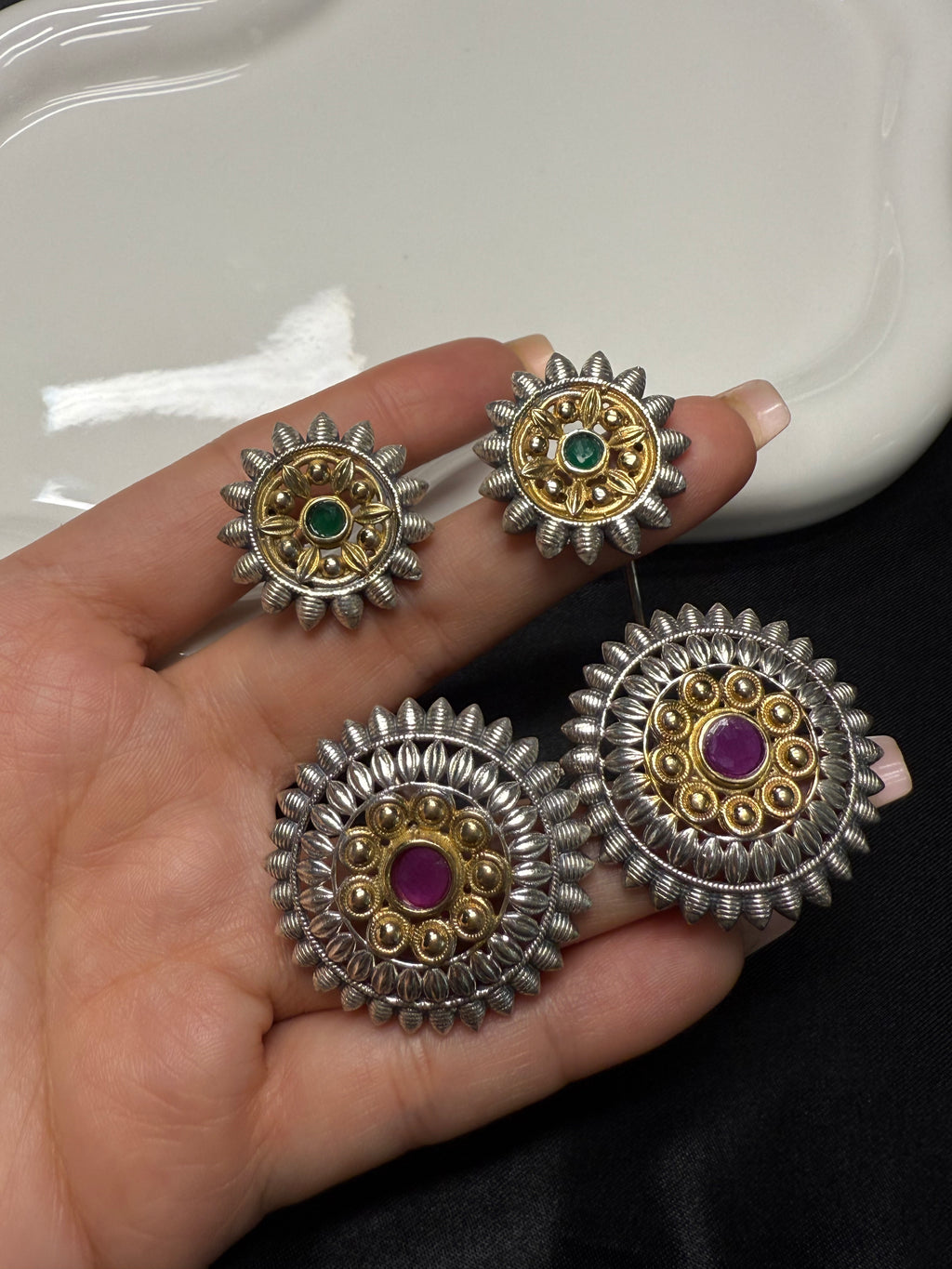 Dual Round Ear Cuffs RG