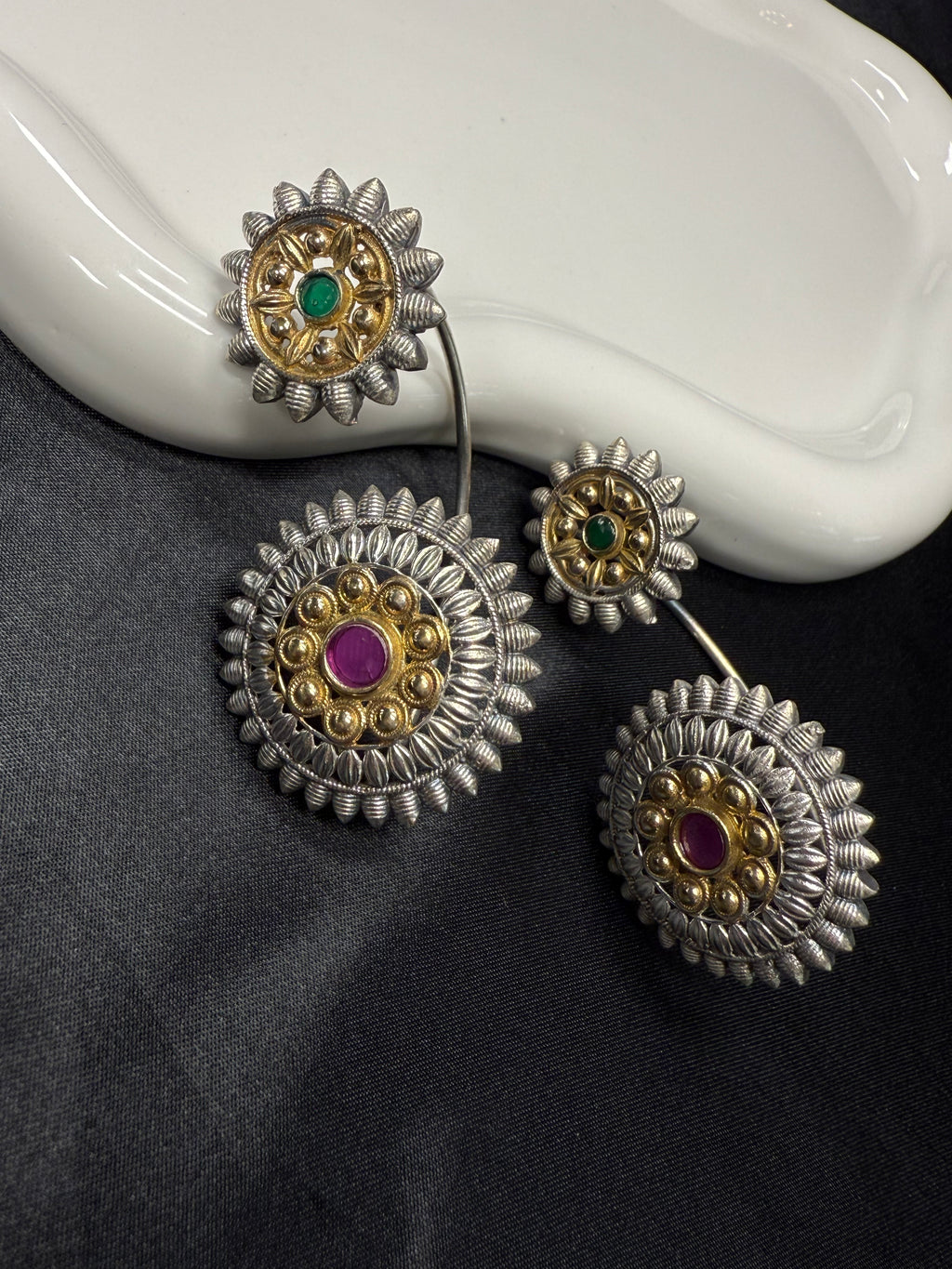 Dual Round Ear Cuffs RG