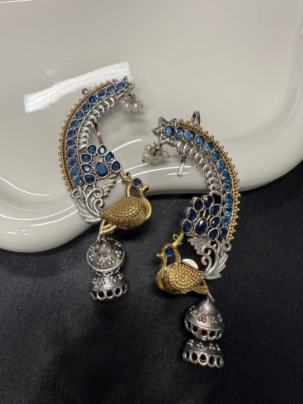 Dual Tone Blue Ear Cuffs